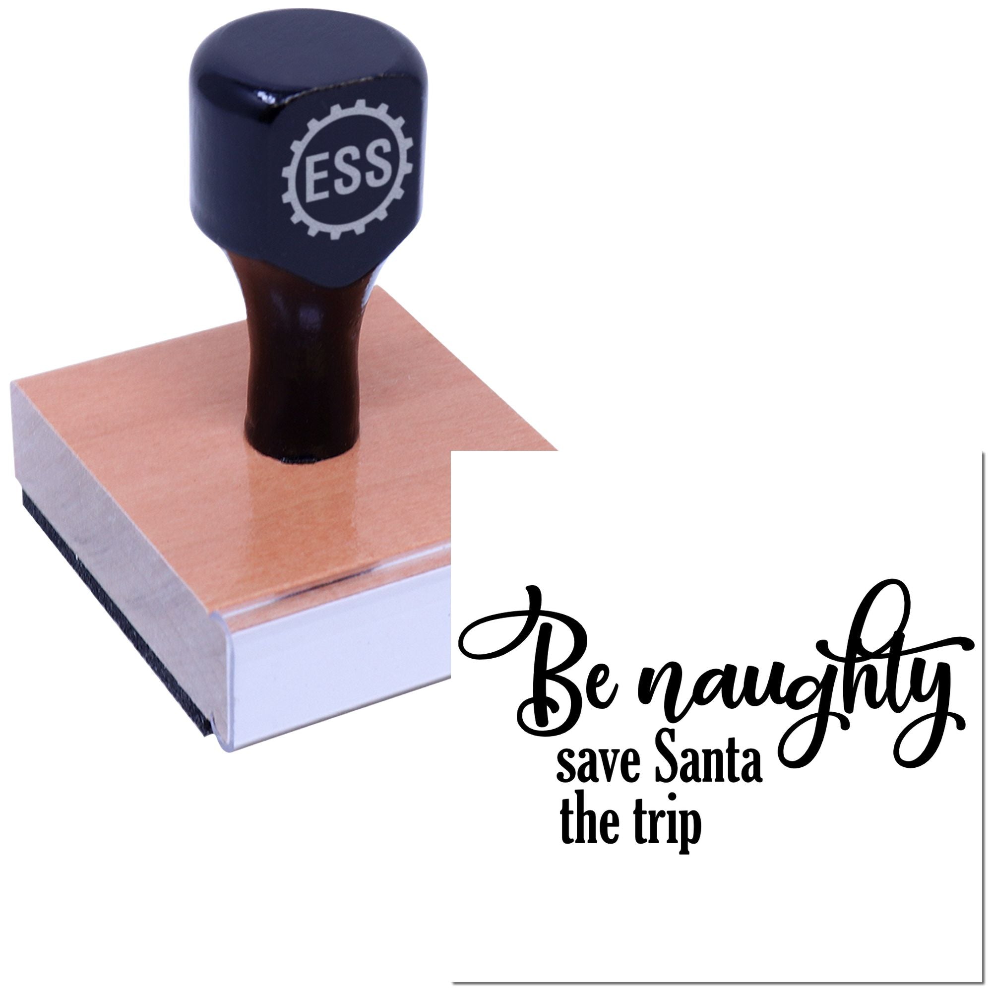 Cheeky Christmas Reminder Postcard Rubber Stamp