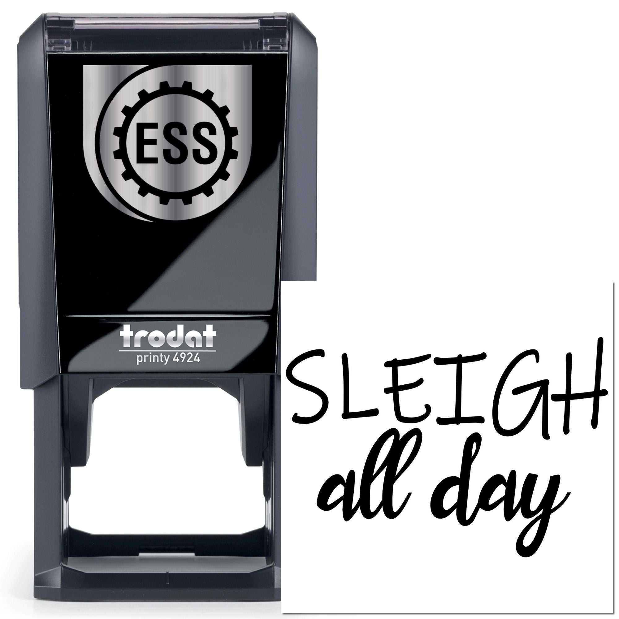 Self-Inking Sleigh Day Tag Stamp
