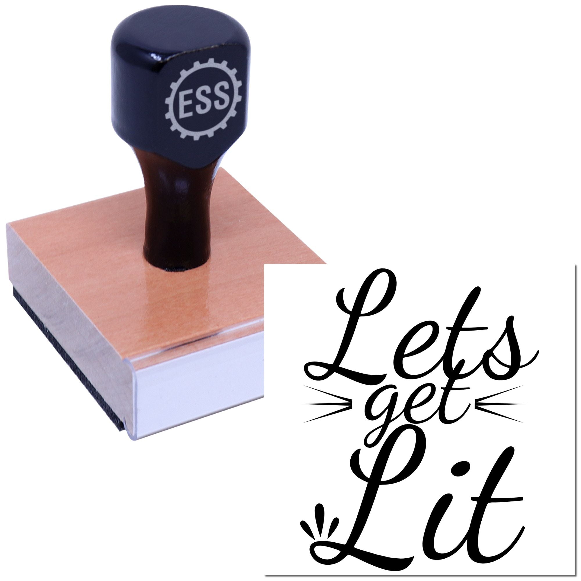 Dynamic Party Script Paper Goods Rubber Stamp