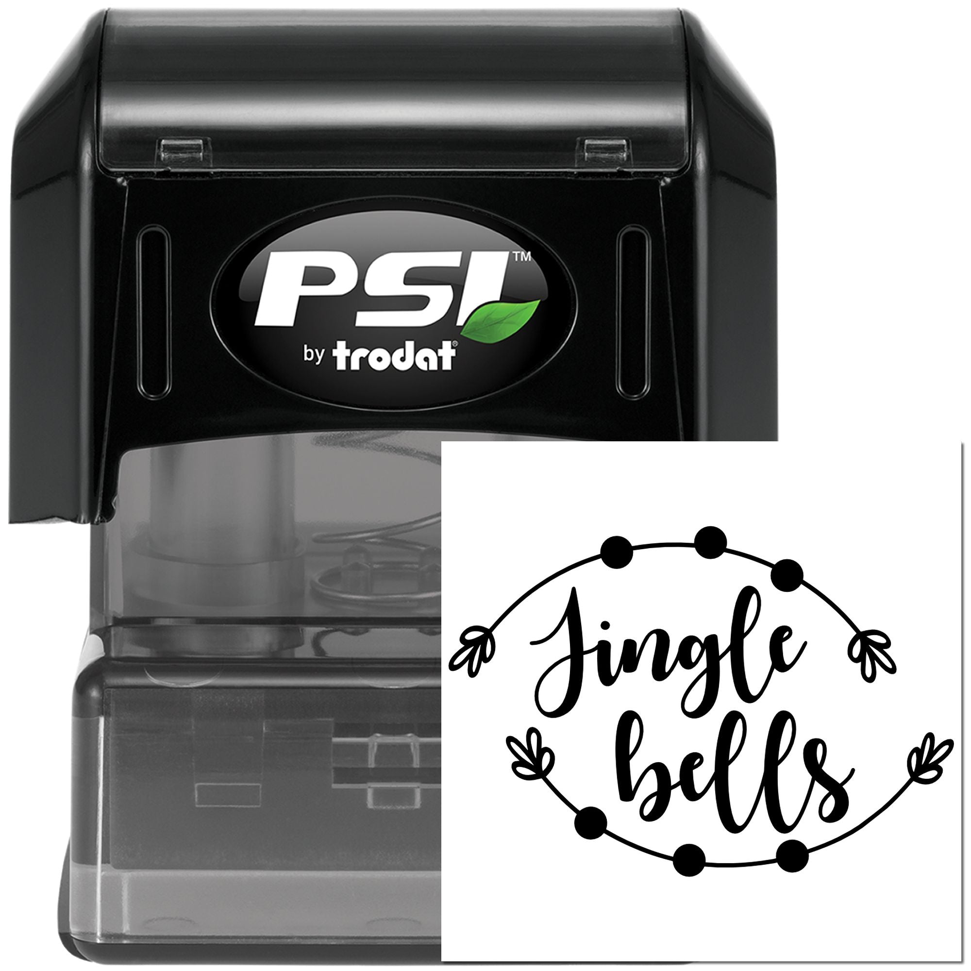 Pre-Inked Jingle Bells Circle Note Card Stamp