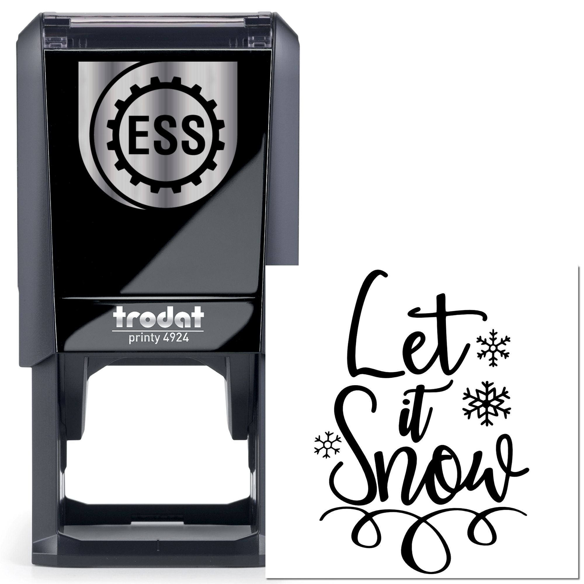 Self-Inking Snowy Script Favor Tag Stamp