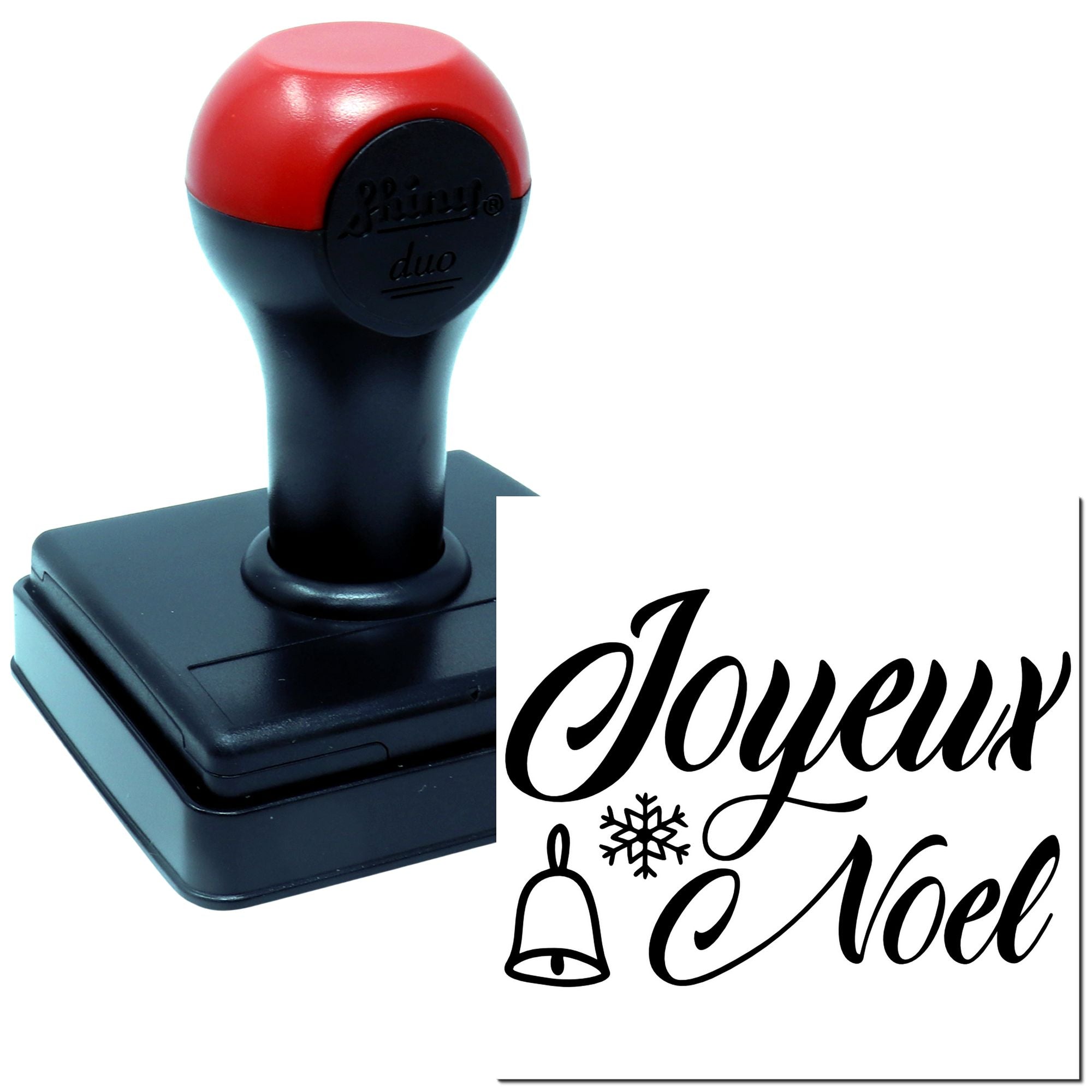 Duo Joyeux Noel Elegant Bell Snowflake Hand Stamp