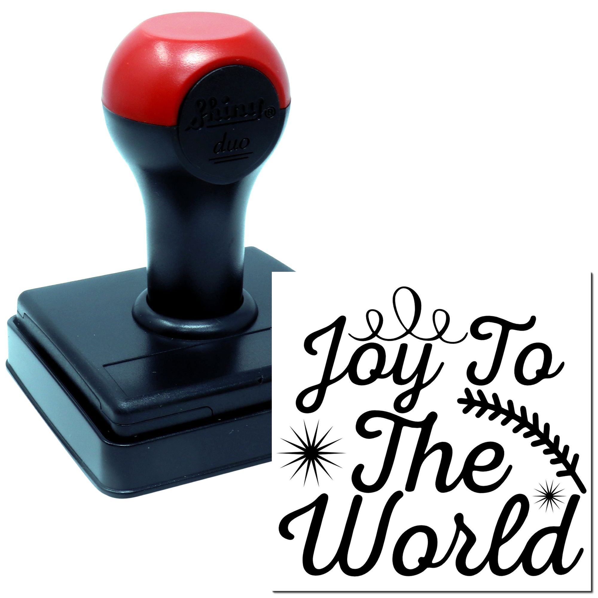 Duo Festive Joy To The World Hand Stamp
