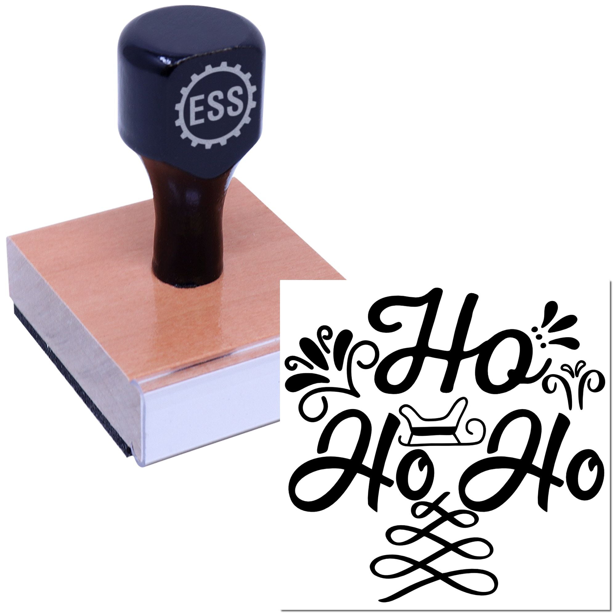 Jolly Holiday Lettering Paper Craft Rubber Stamp