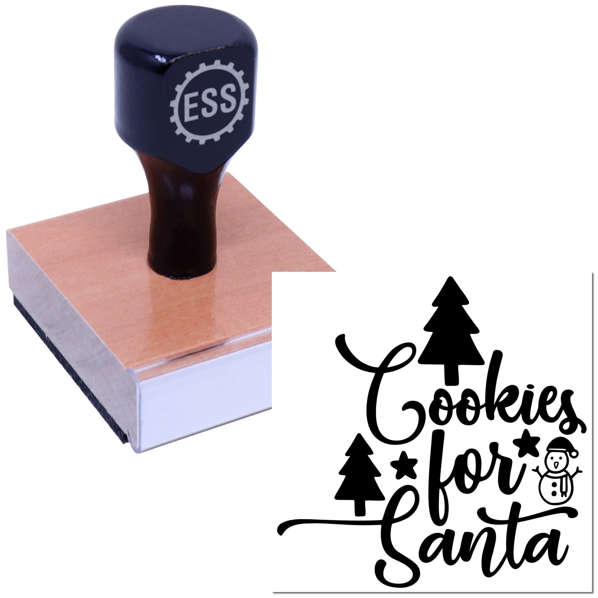 Yuletide Cookie Delivery Paper Goods Rubber Stamp