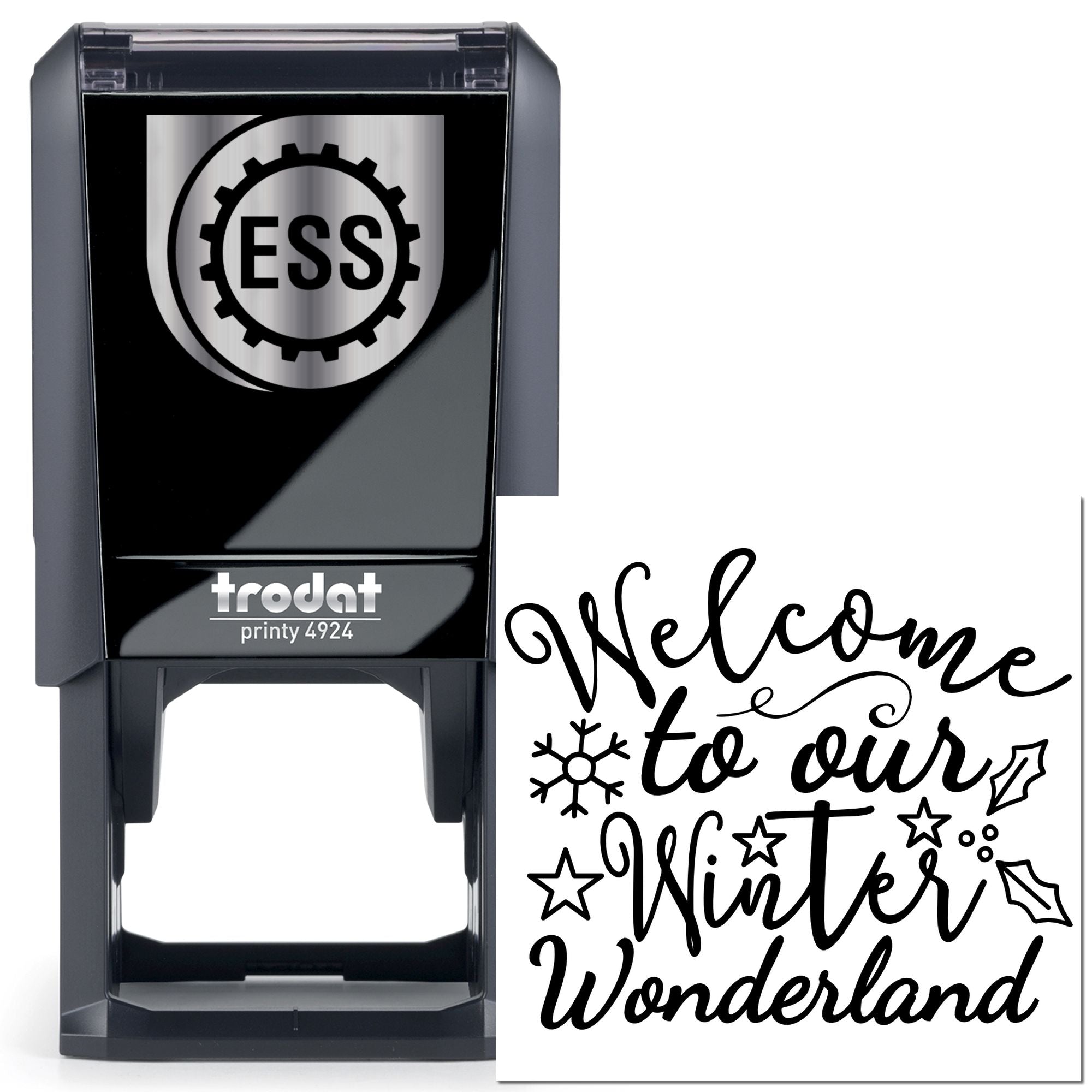 Self-Inking Winter Wonderland Mini Card Stamp