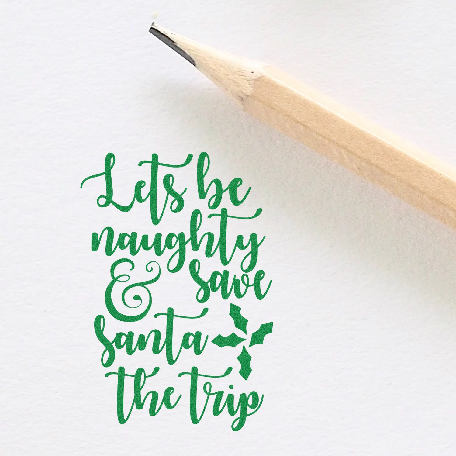 Duo Let's Be Naughty Save Santa Hand Stamp