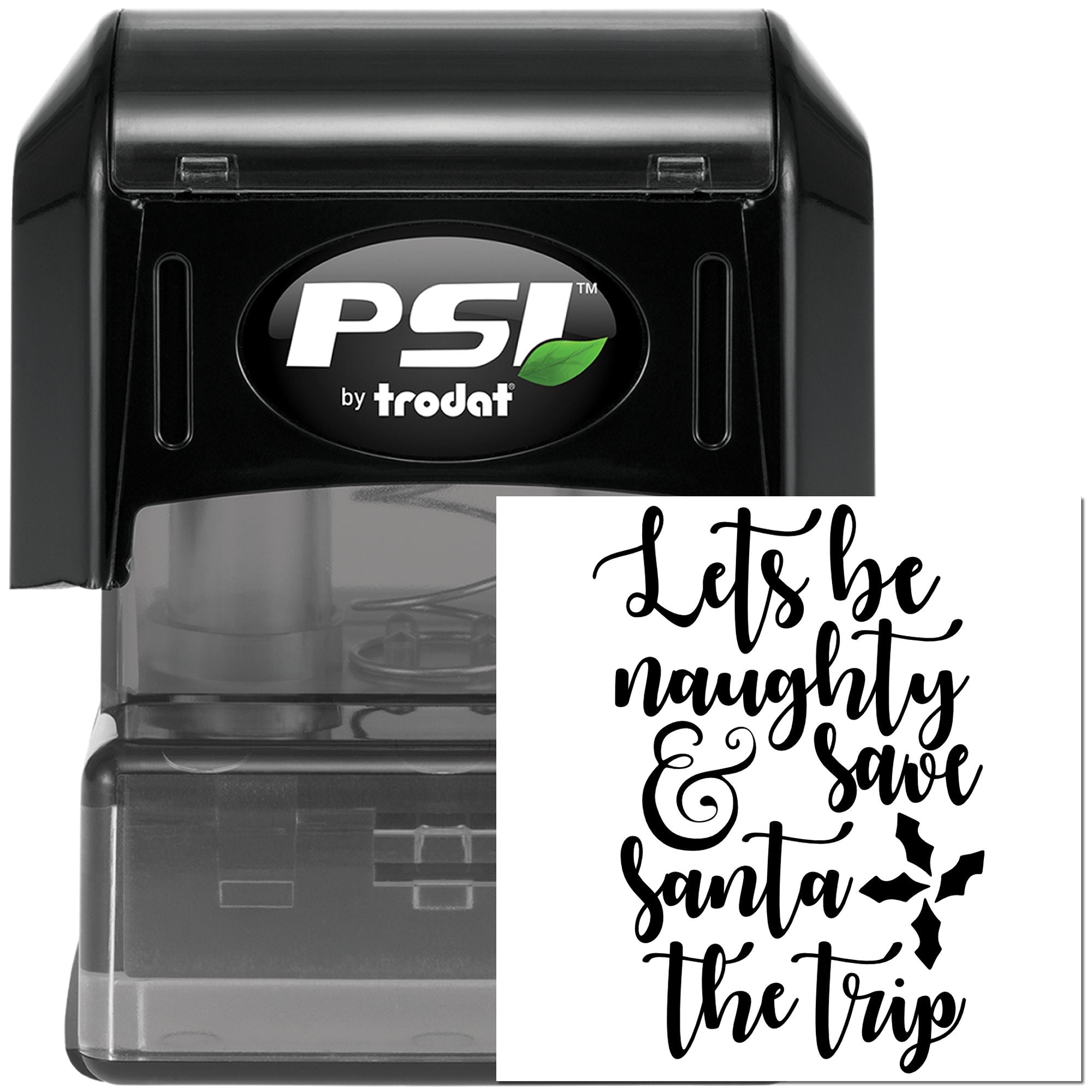 Pre-Inked Naughty Santa Trip Place Card Stamp