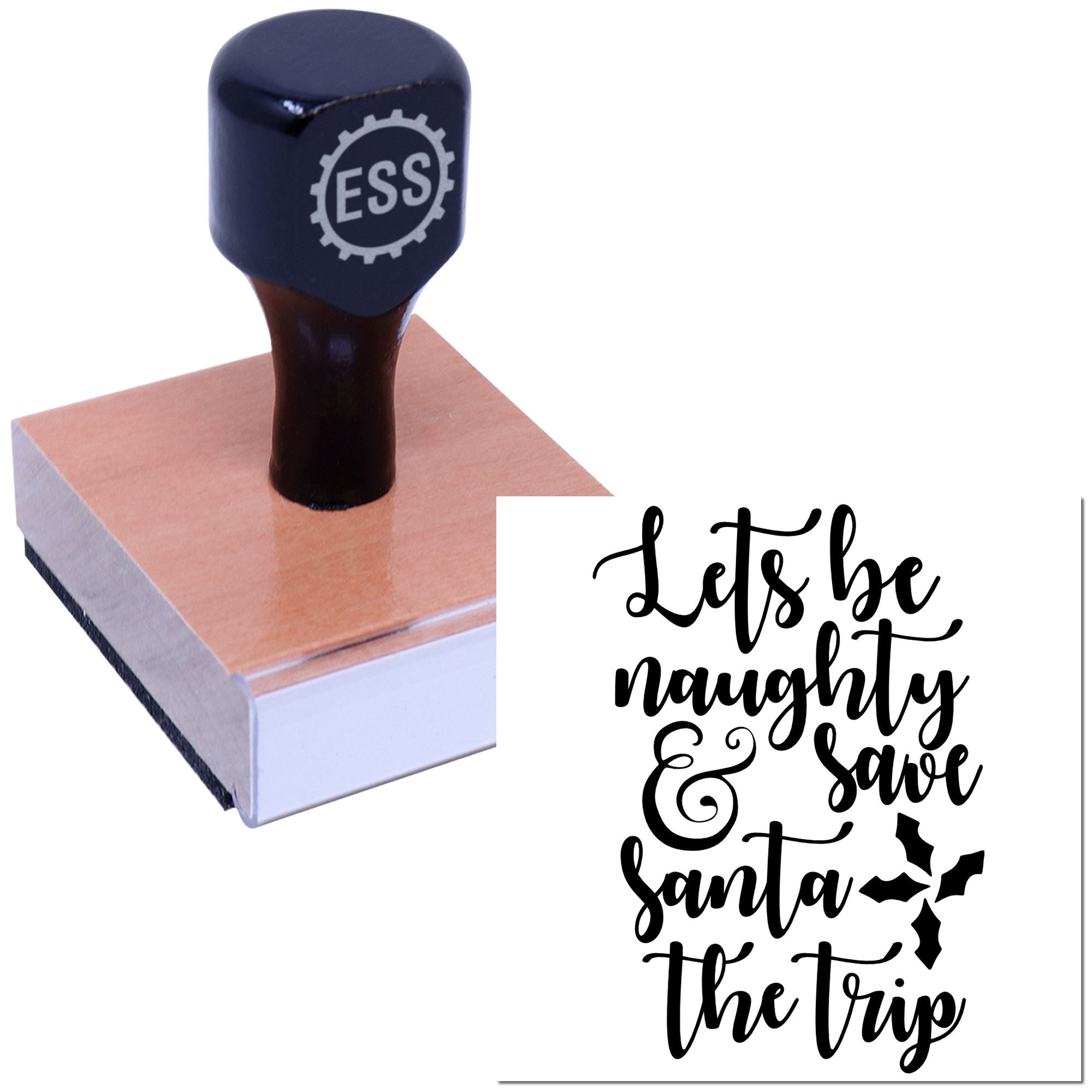 Mischievous Holiday Suggestion Scrapbook Rubber Stamp