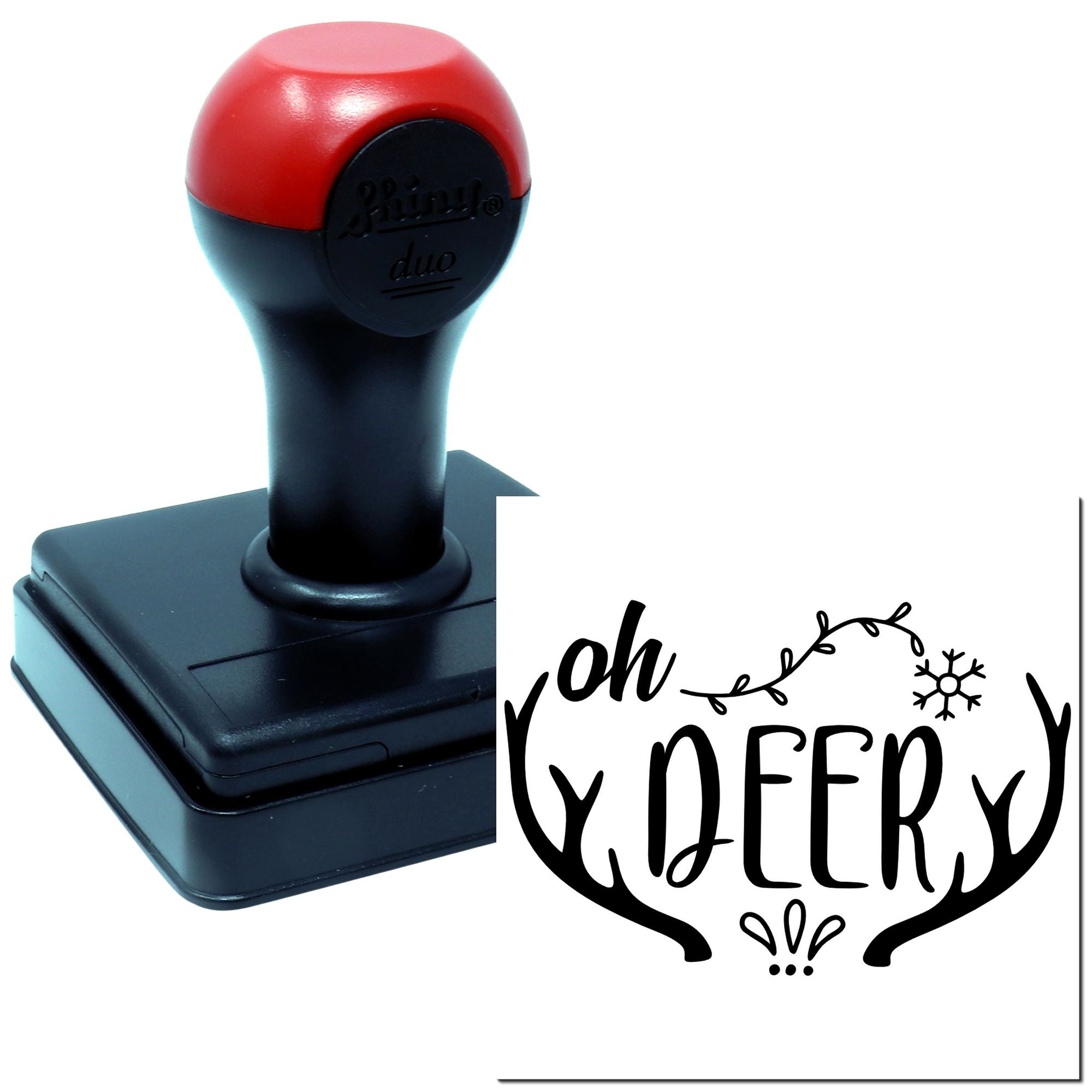 Duo Oh Deer Winter Antler Holiday Hand Stamp