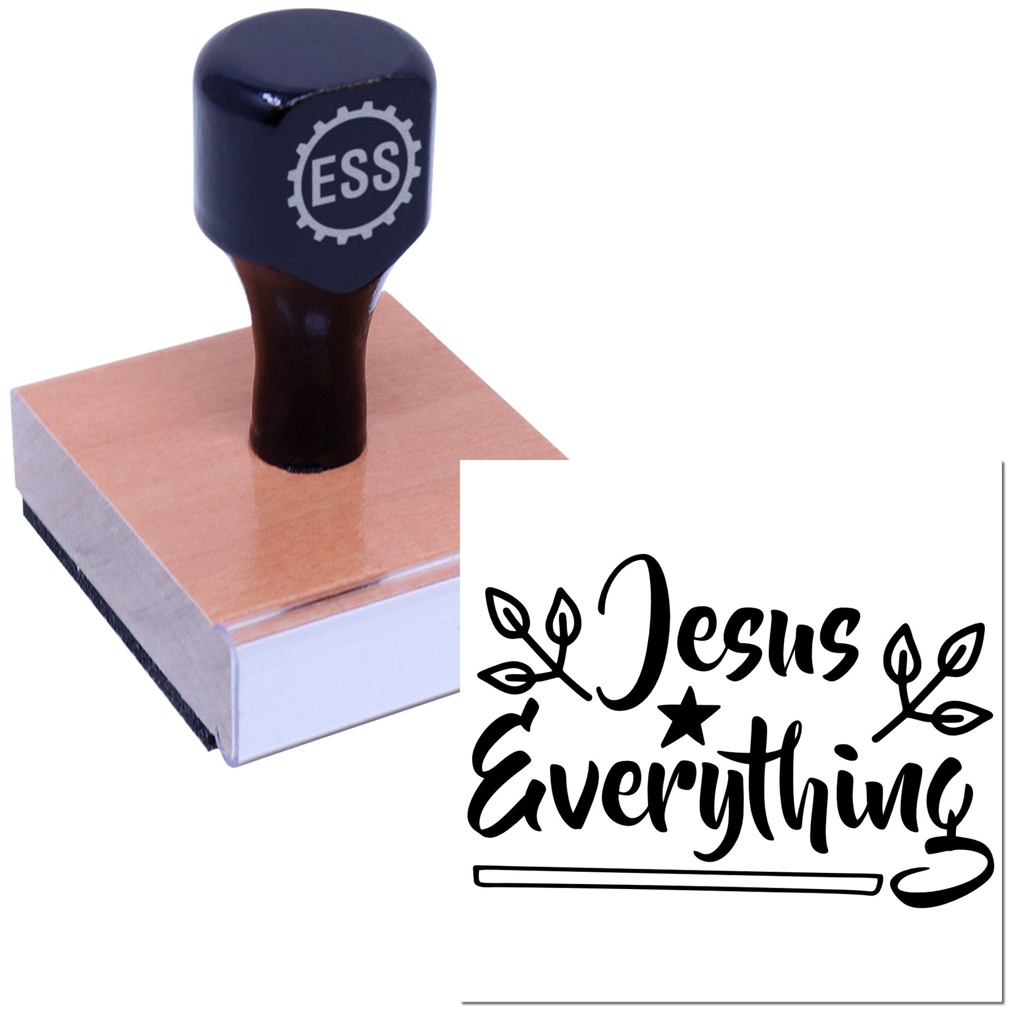 Jesus Over Everything Handcraft Rubber Stamp