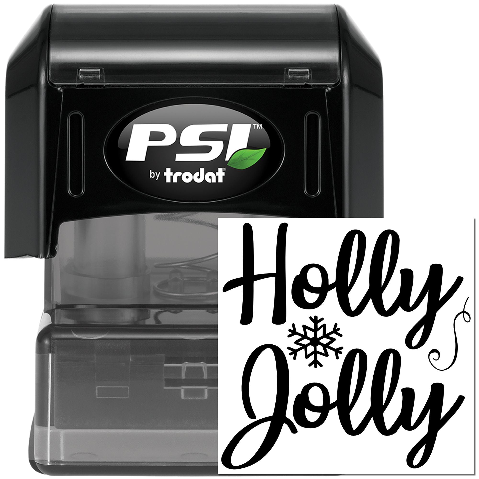 Pre-Inked Holly Jolly Snowflake Card Making Stamp