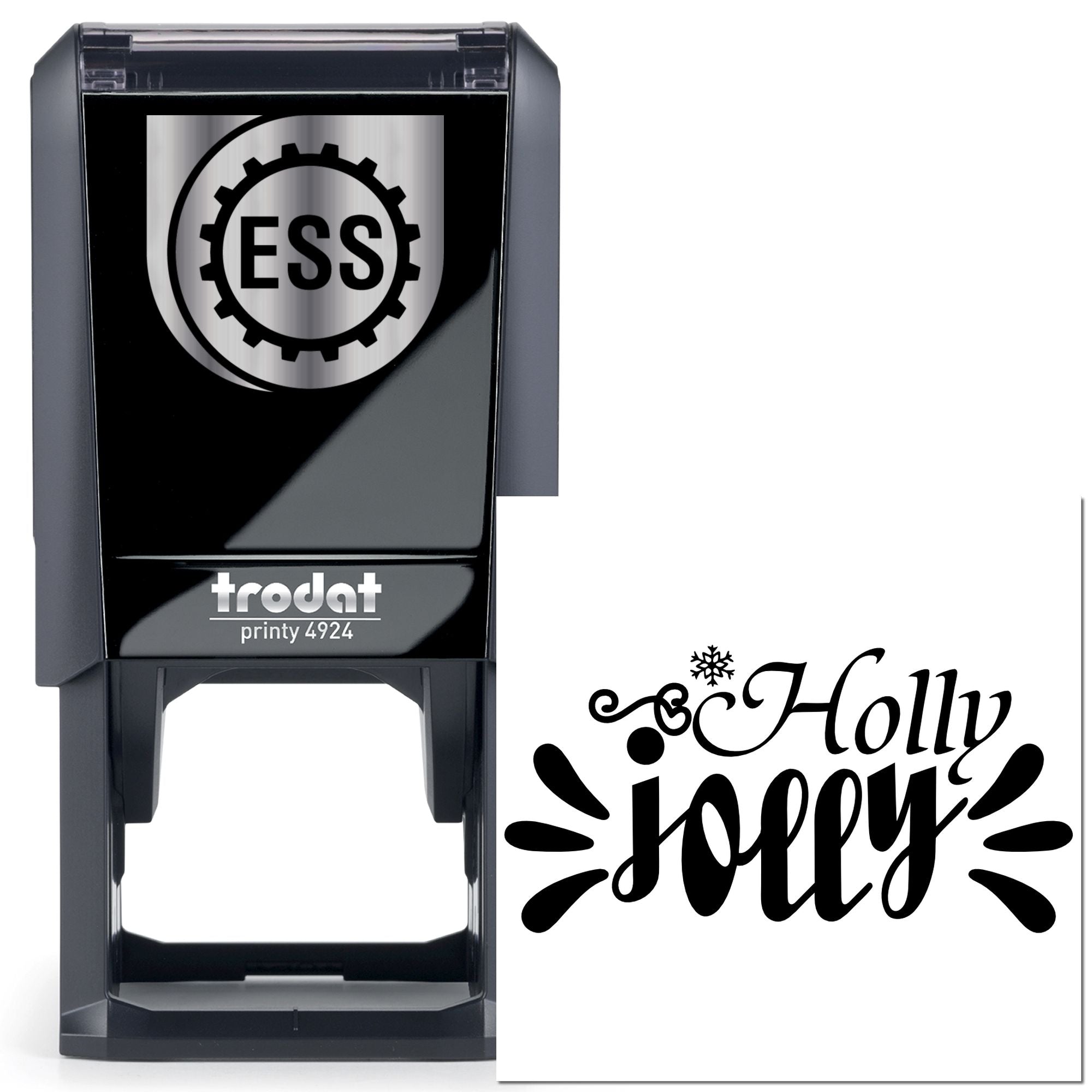Self-Inking Holly Jolly Papercraft Stamp