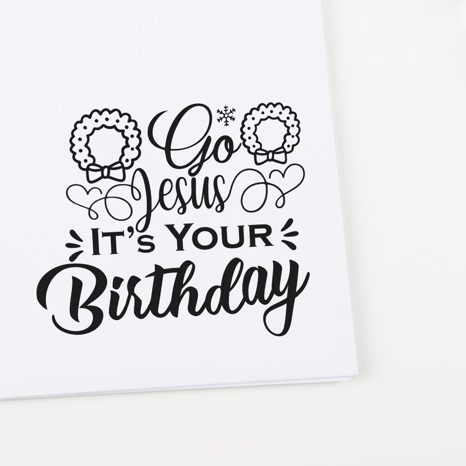 Celebrate Jesus Birthday Cardmaking Rubber Stamp