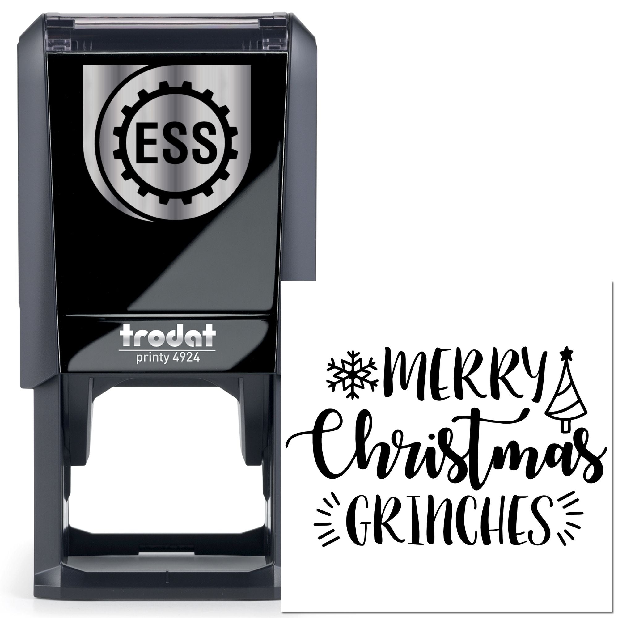 Self-Inking Grinchy Christmas Tag Stamp