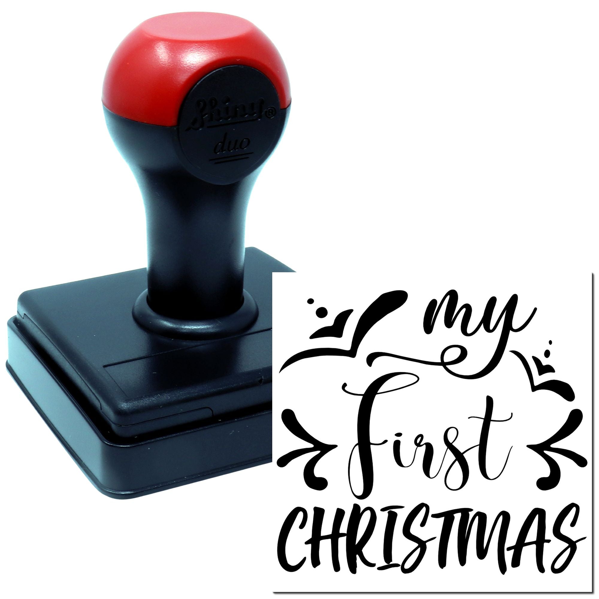 Duo Baby's First Christmas Milestone Print Hand Stamp