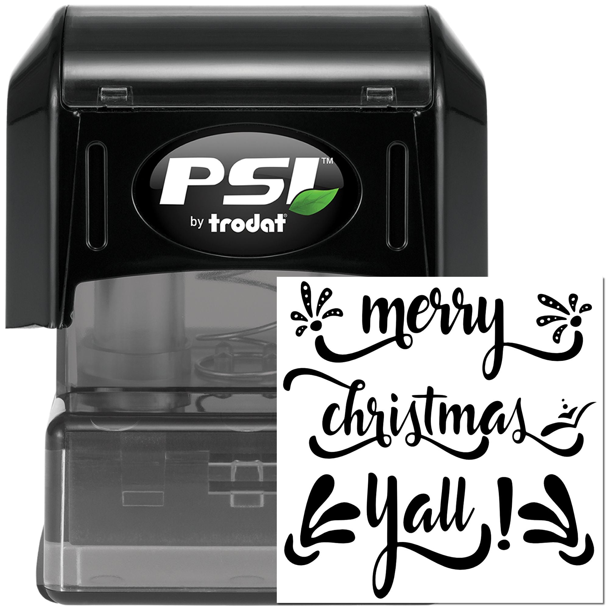 Pre-Inked Merry Christmas Y'all Favor Tag Stamp