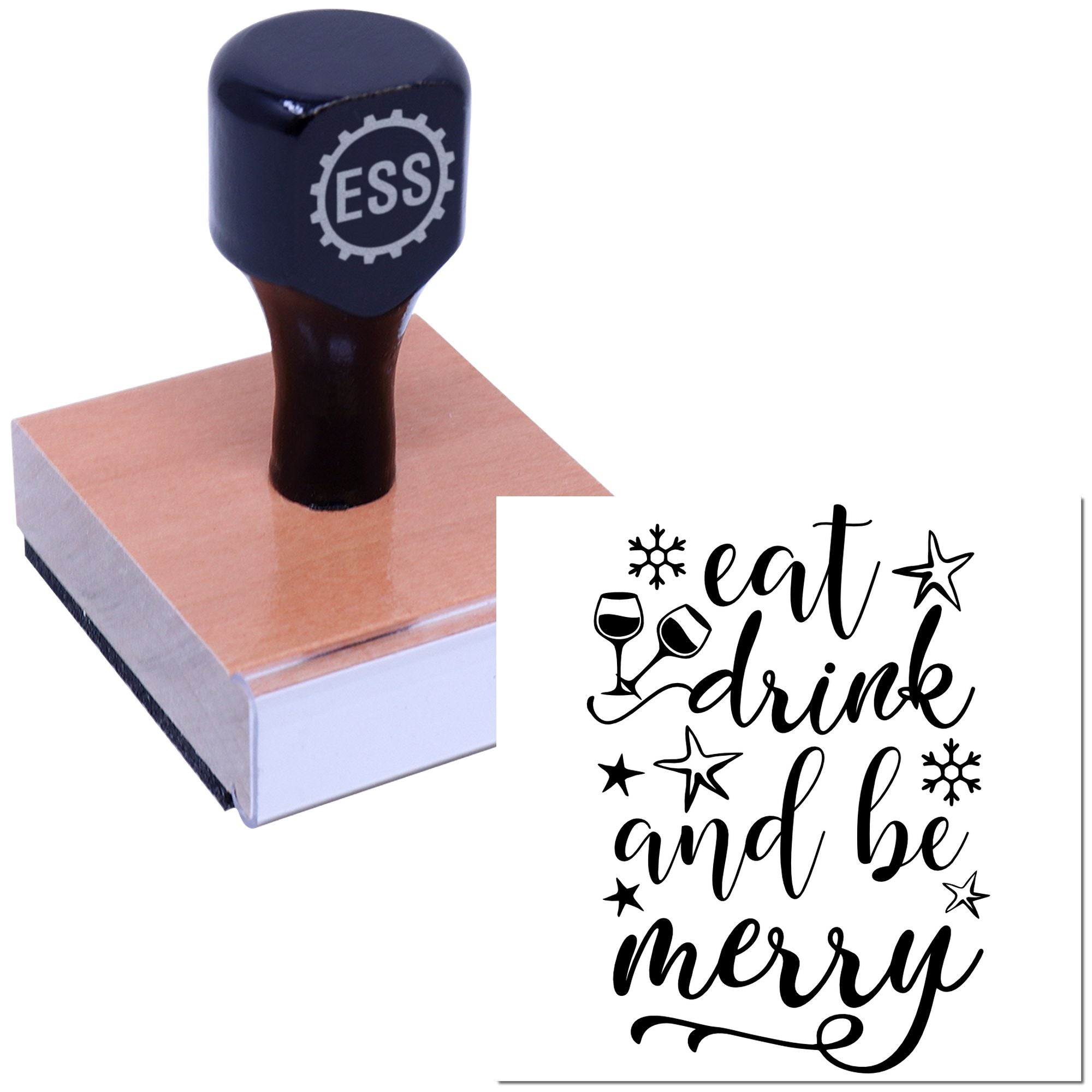 Cheers Feasting Fun Crafting Rubber Stamp