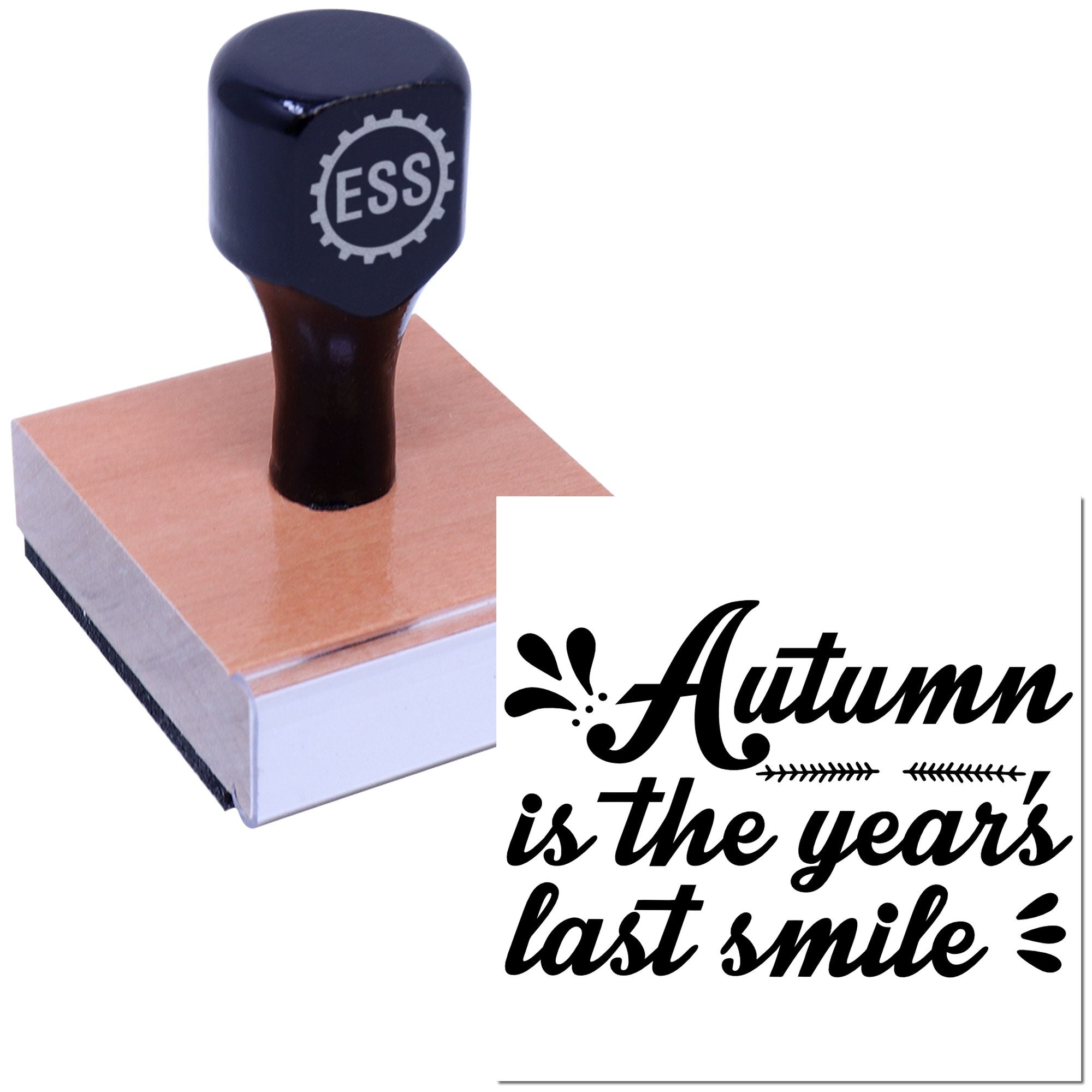Autumn’S Final Smile Handcraft Rubber Stamp