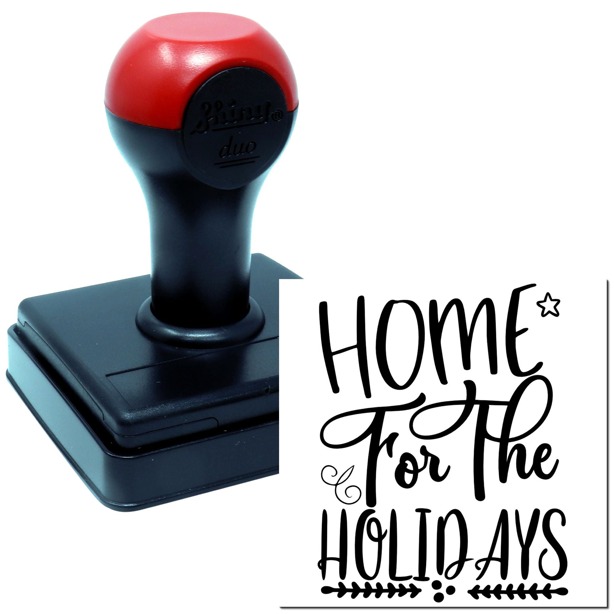 Duo Cozy Handlettered Holiday Home Sign Hand Stamp