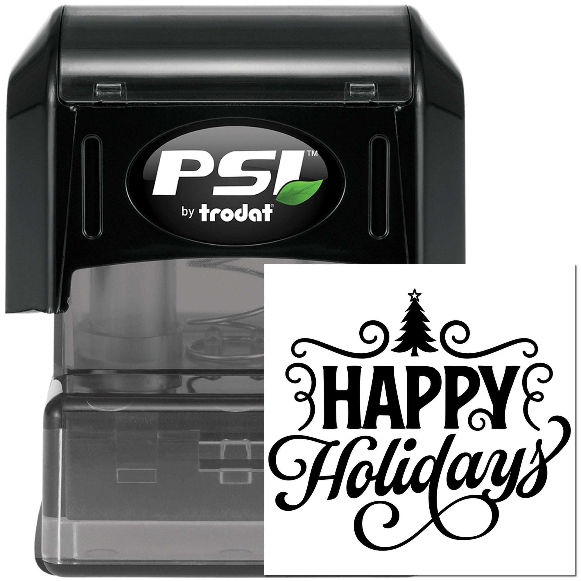 Pre-Inked Festive Holiday Cheer Note Card Stamp