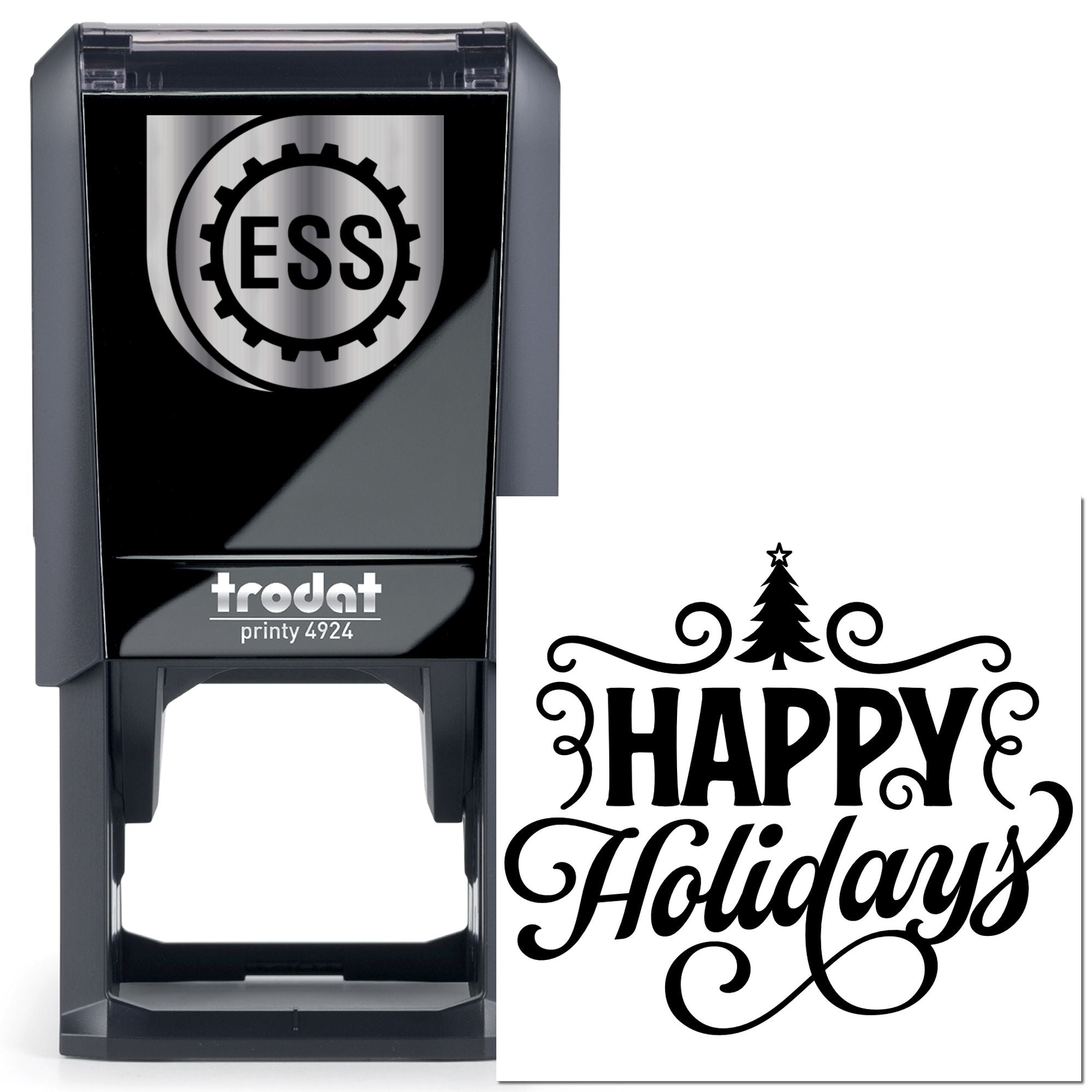Self-Inking Happy Holidays Postcard Stamp