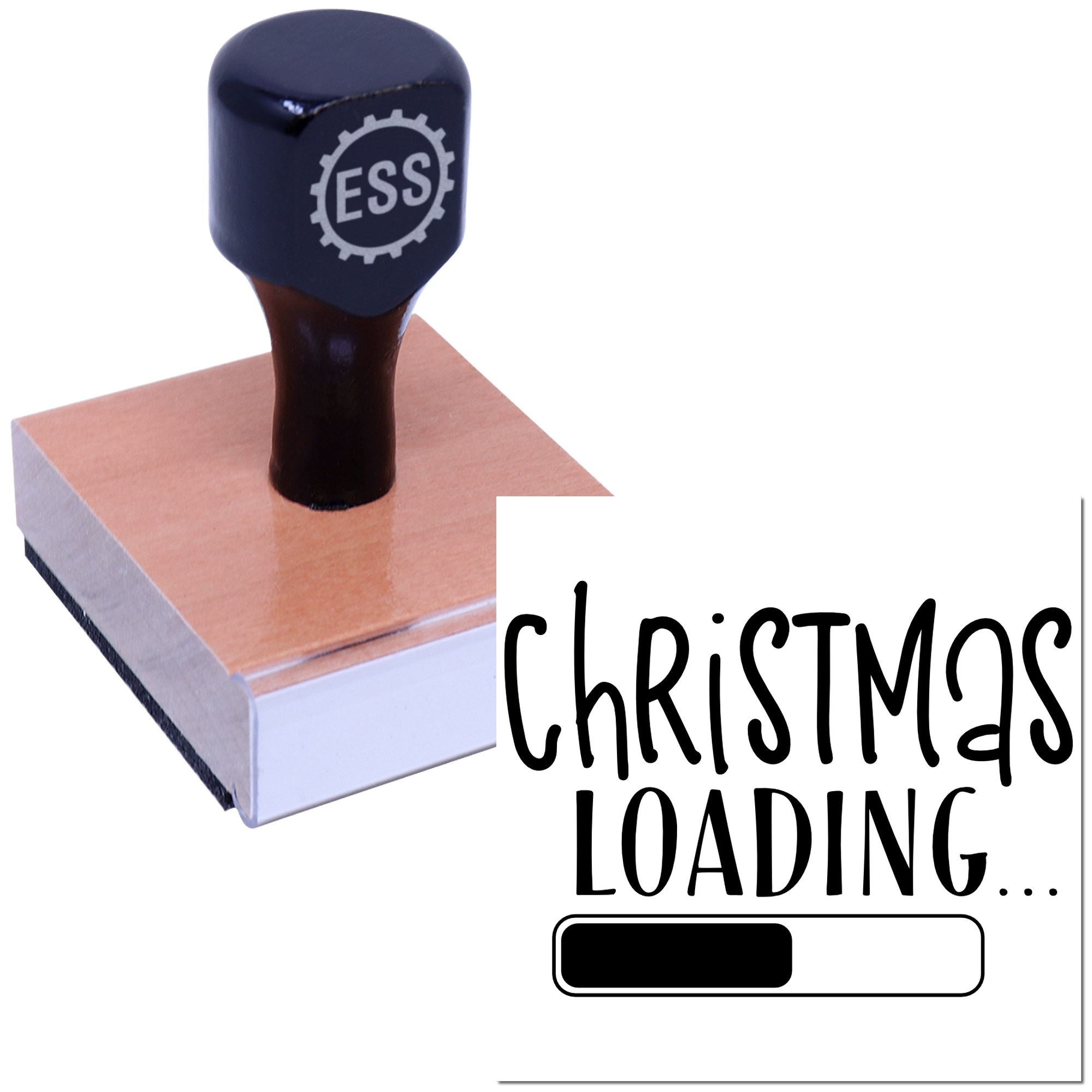 Festive Cheer Loading Favor Tag Rubber Stamp