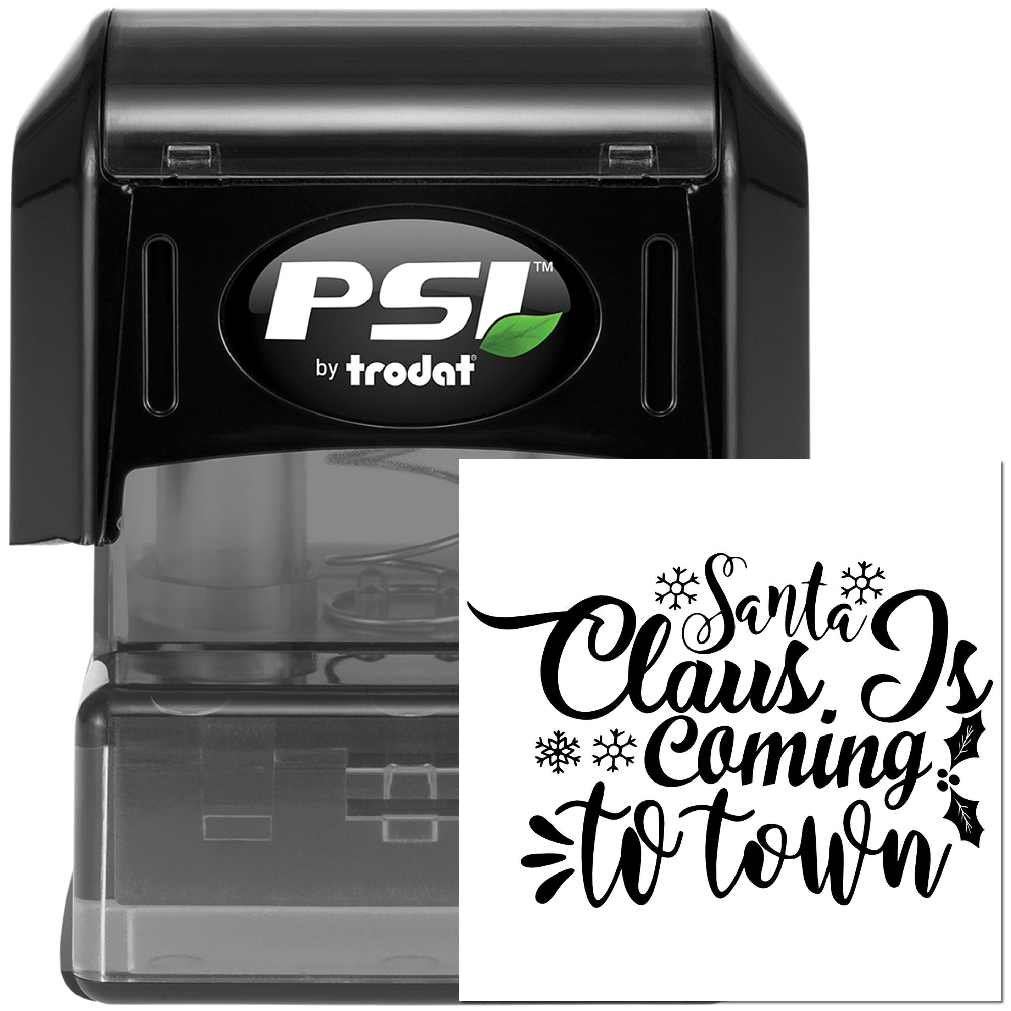 Pre-Inked Santa Claus Typography Craft Stamp