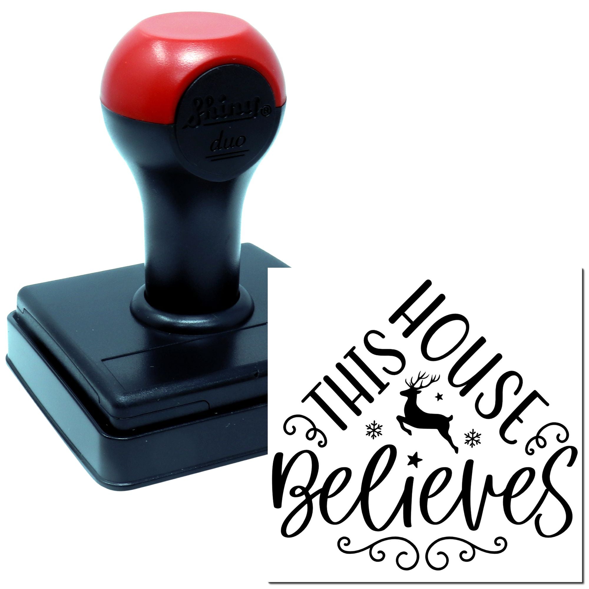 Duo House United In Holiday Belief Hand Stamp