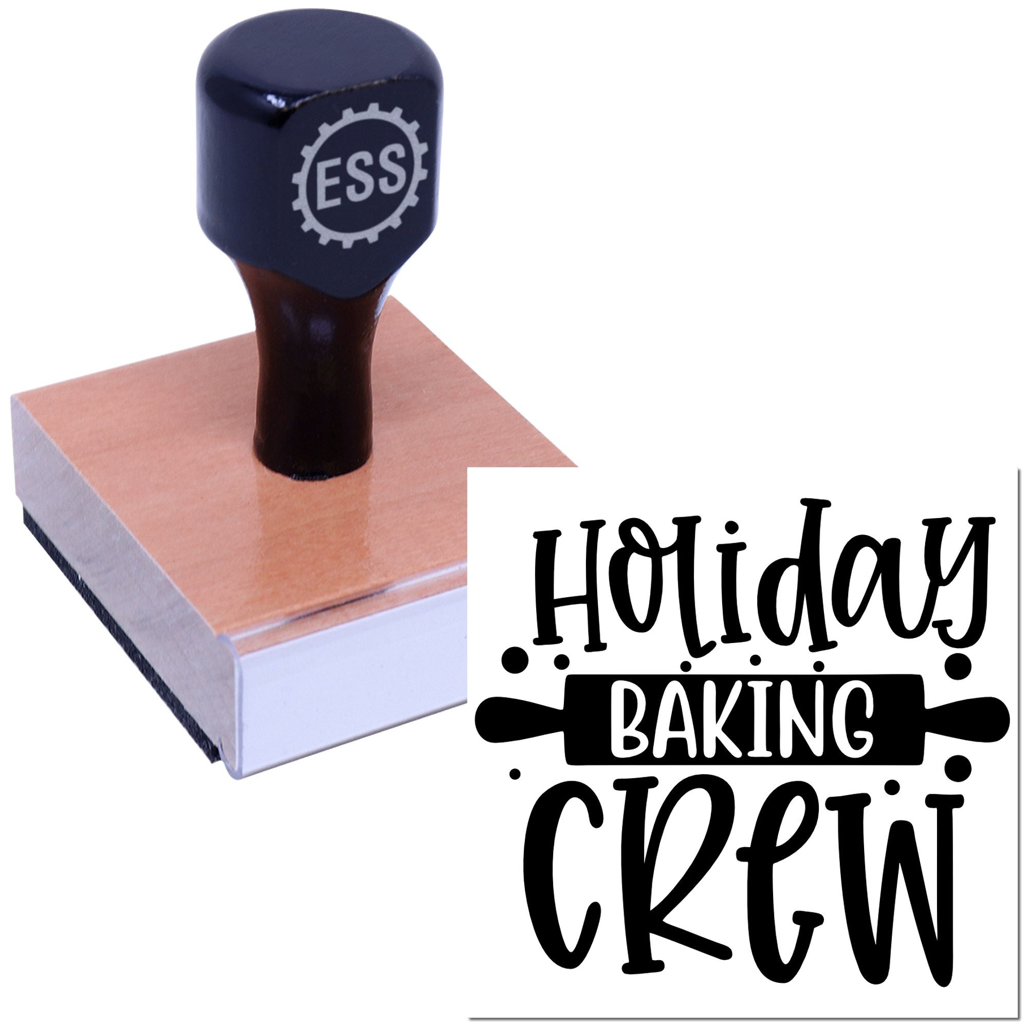 Yuletide Cookie Crew Journaling Rubber Stamp