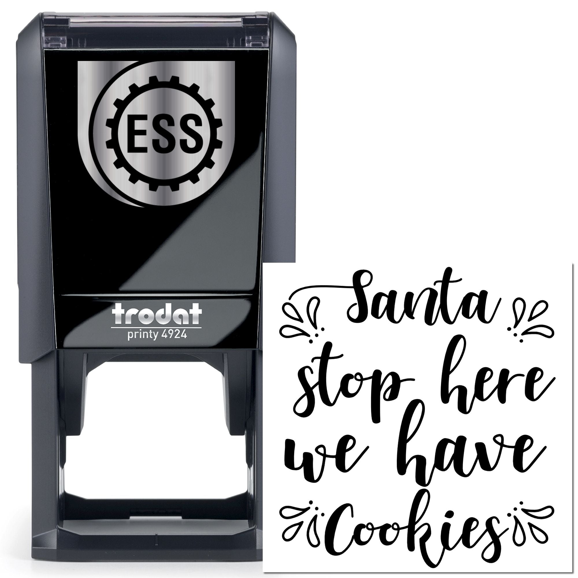 Self-Inking Christmas Cookies Greeting Card Stamp