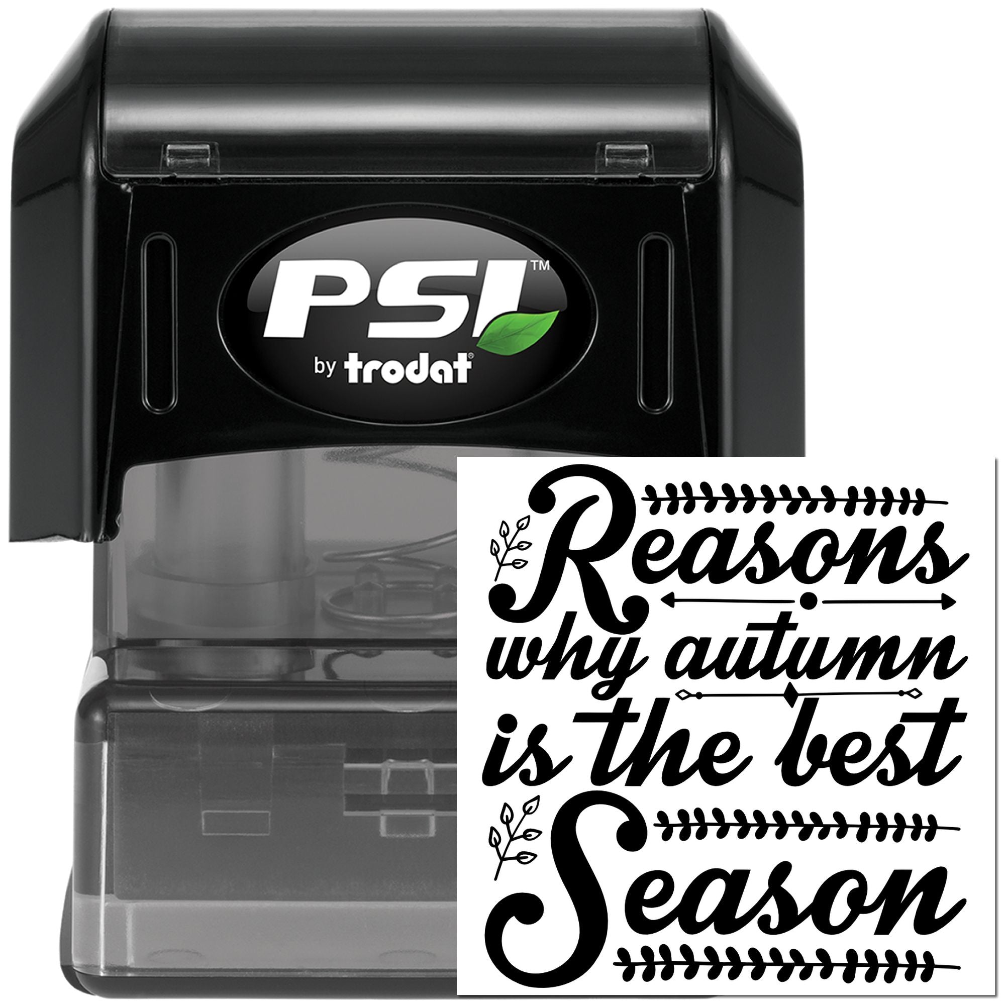 Pre-Inked Autumn Is Best Greeting Card Stamp