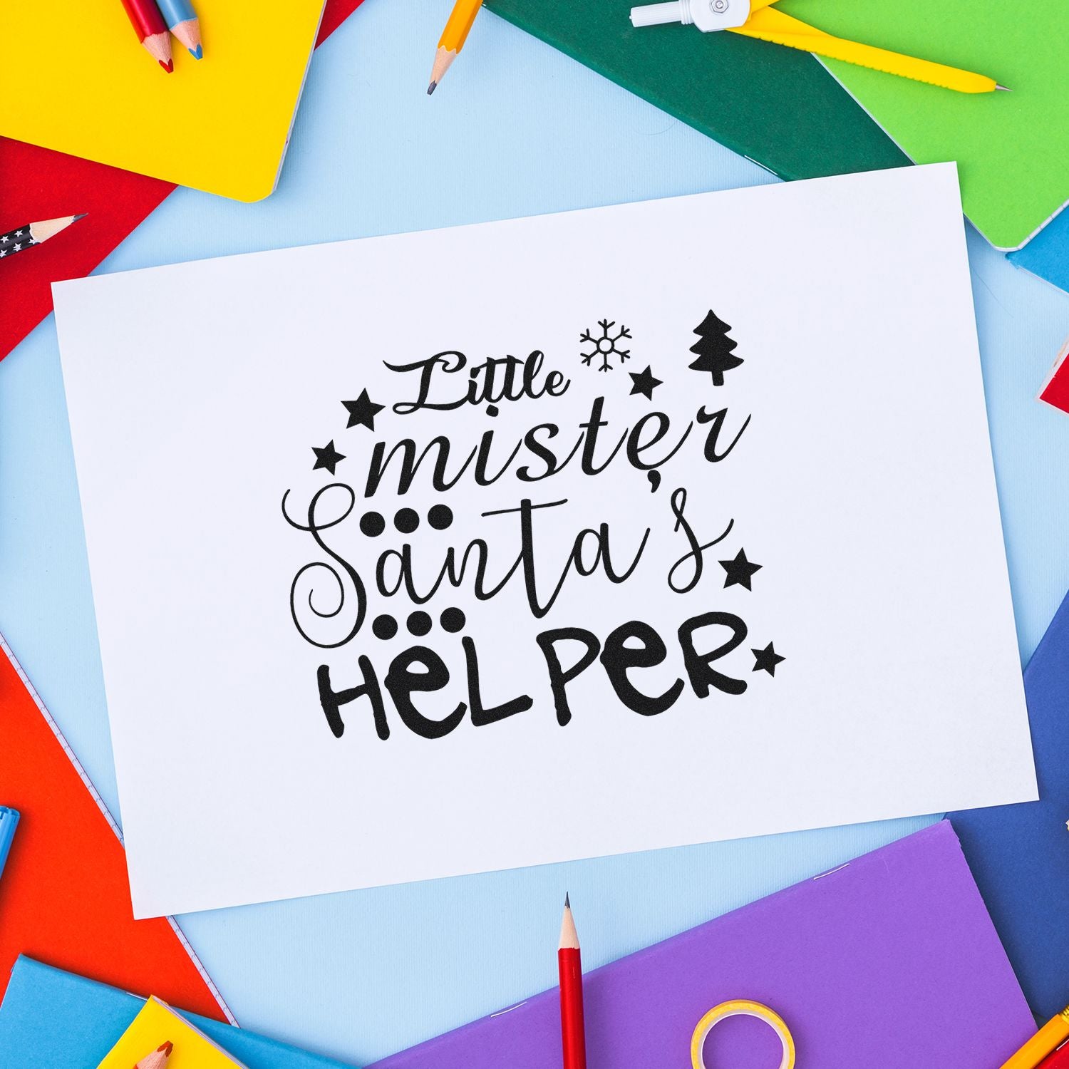 Self-Inking Santa Helper Favor Tag Stamp