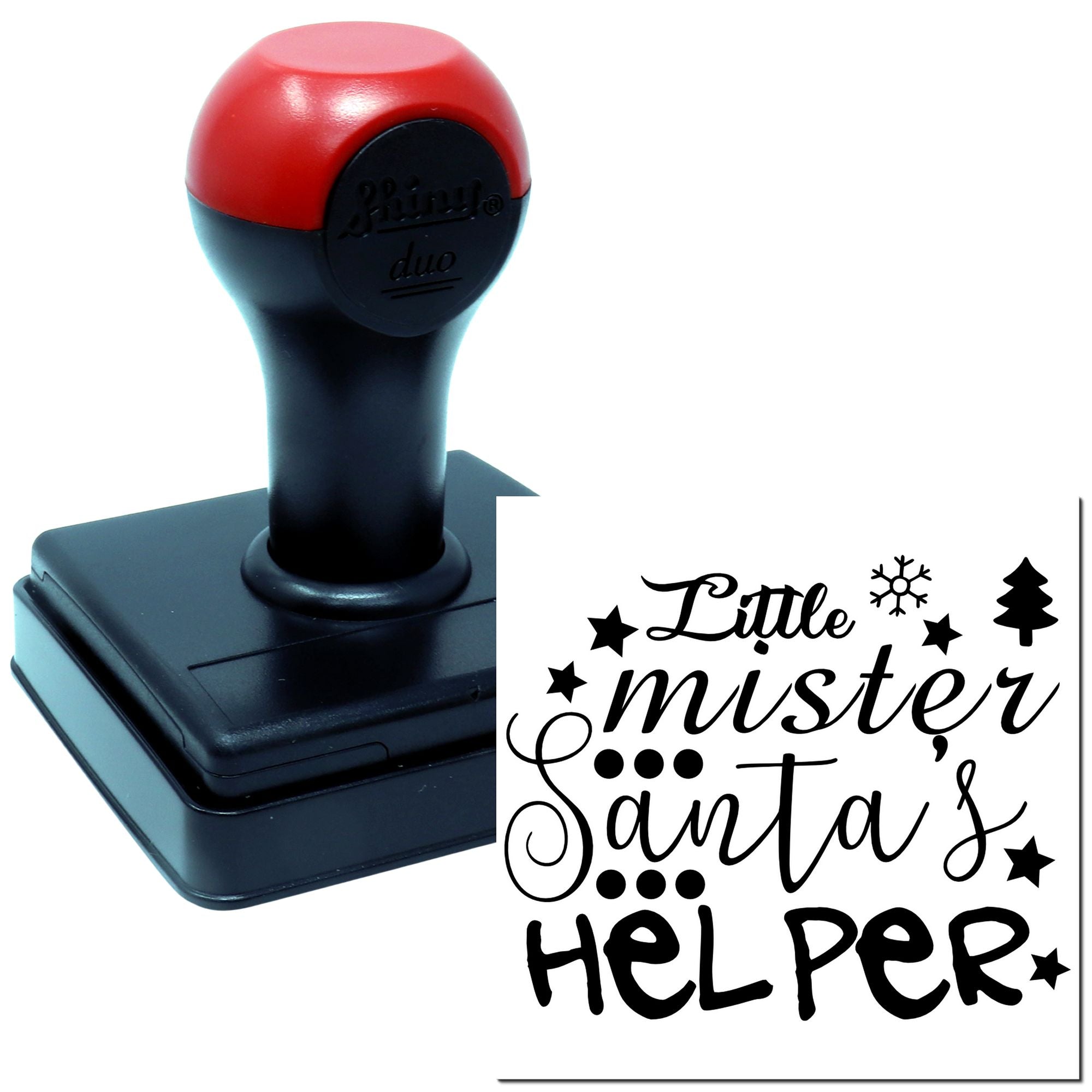 Duo Little Mister Santa's Helper Tee Hand Stamp