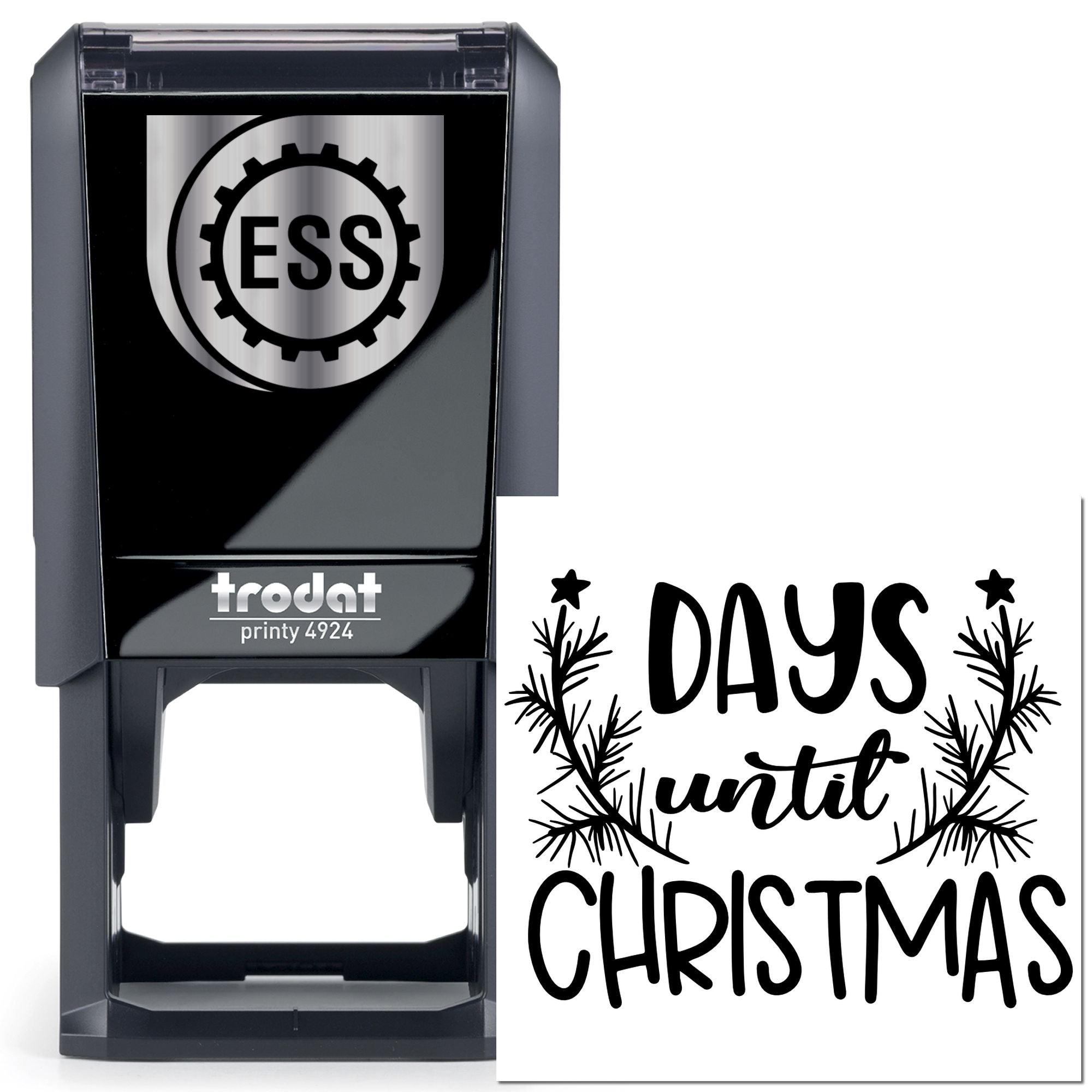 Self-Inking Christmas Countdown Card Stamp