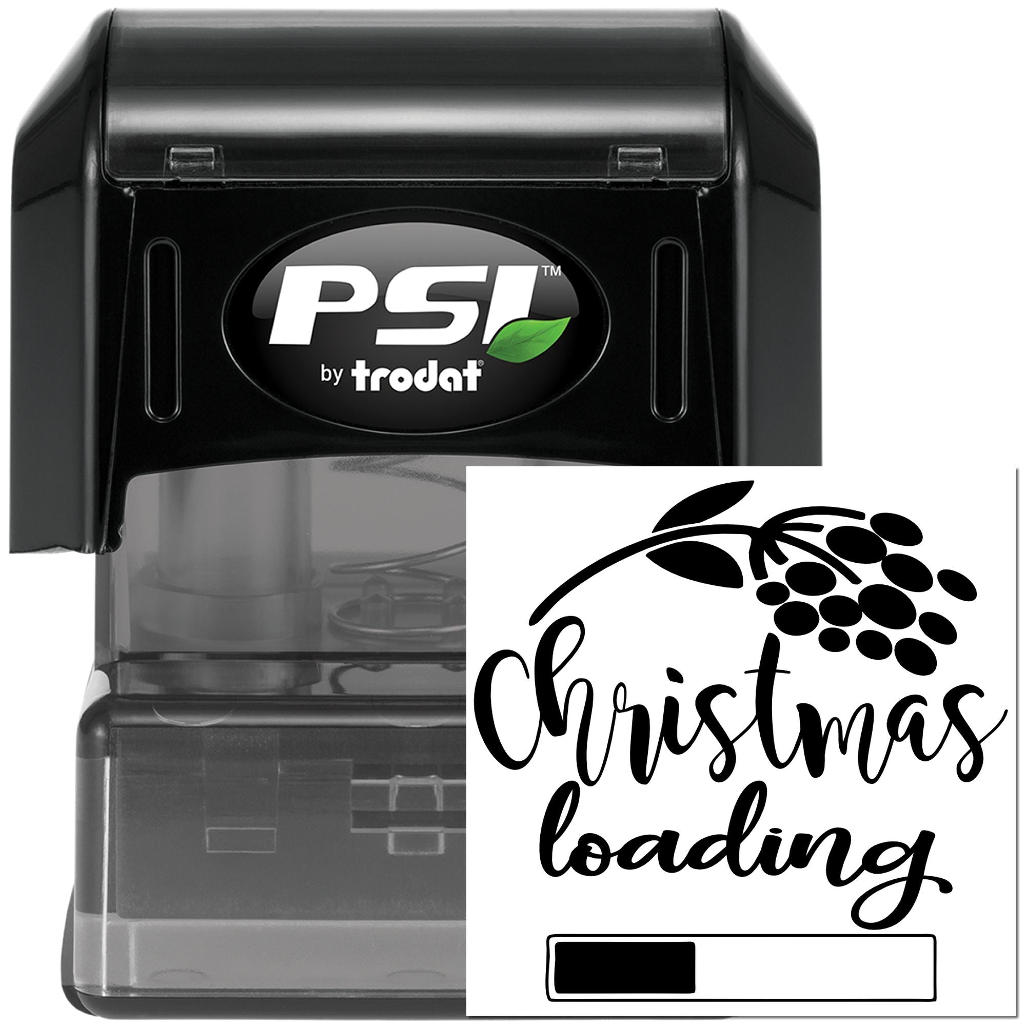 Pre-Inked Christmas Loading Bar Card Stamp