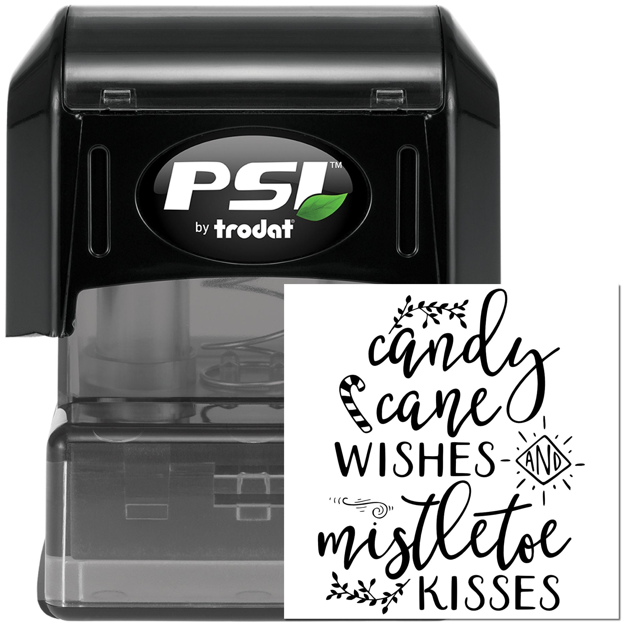 Pre-Inked Candy Cane Wishes Paper Craft Stamp