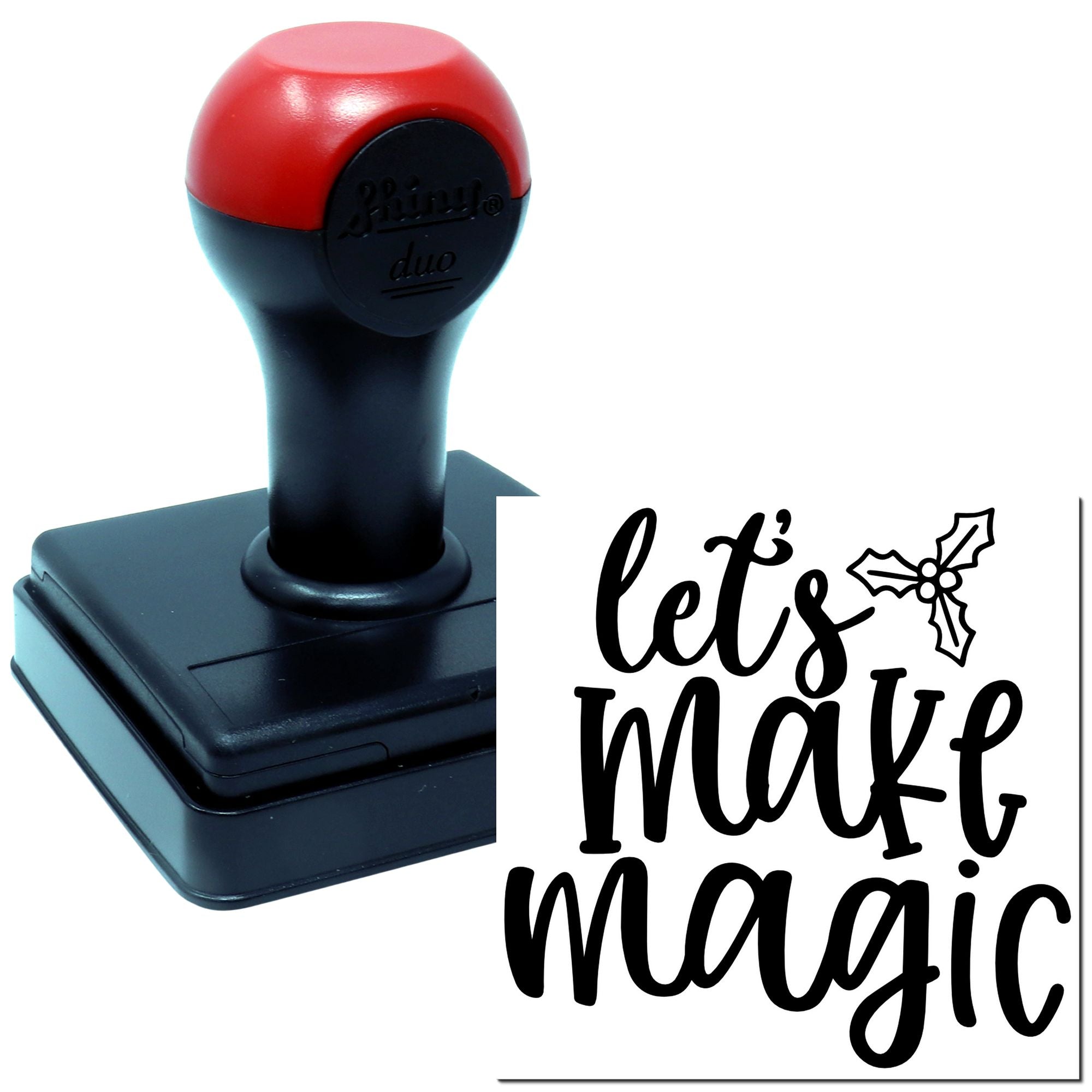 Duo Let's Make Magic Holiday Print Hand Stamp