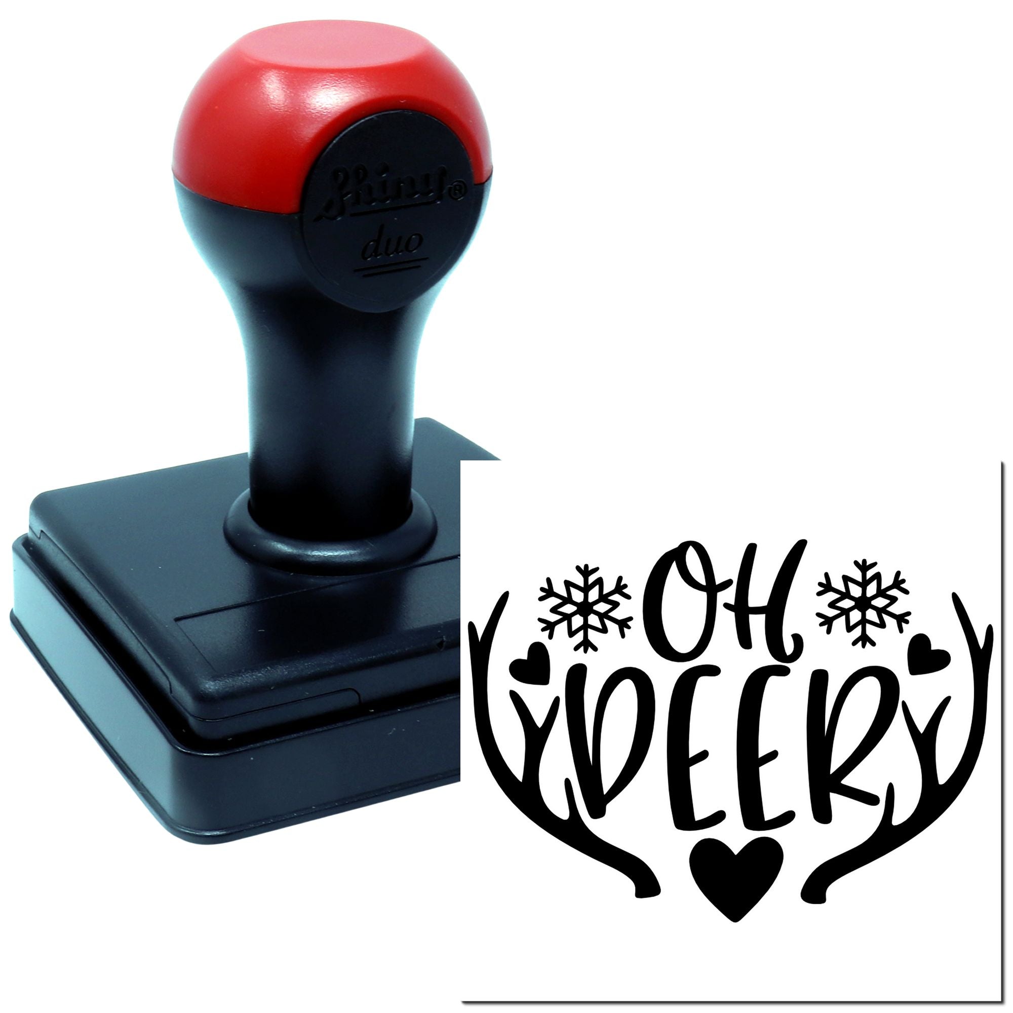 Duo Oh Deer Antlers Heart Winter Hand Stamp