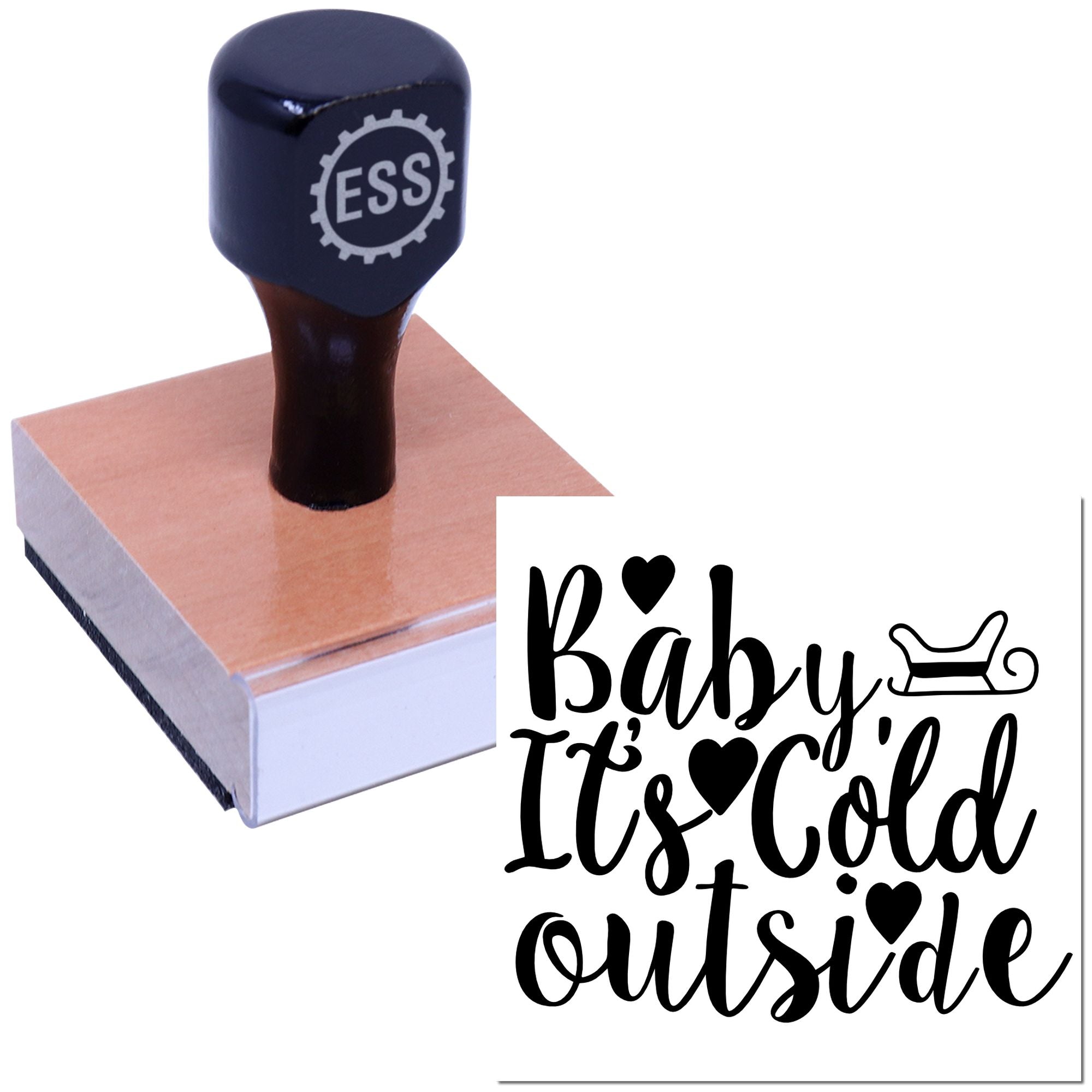 Cozy Winter Romance Scrapbook Rubber Stamp