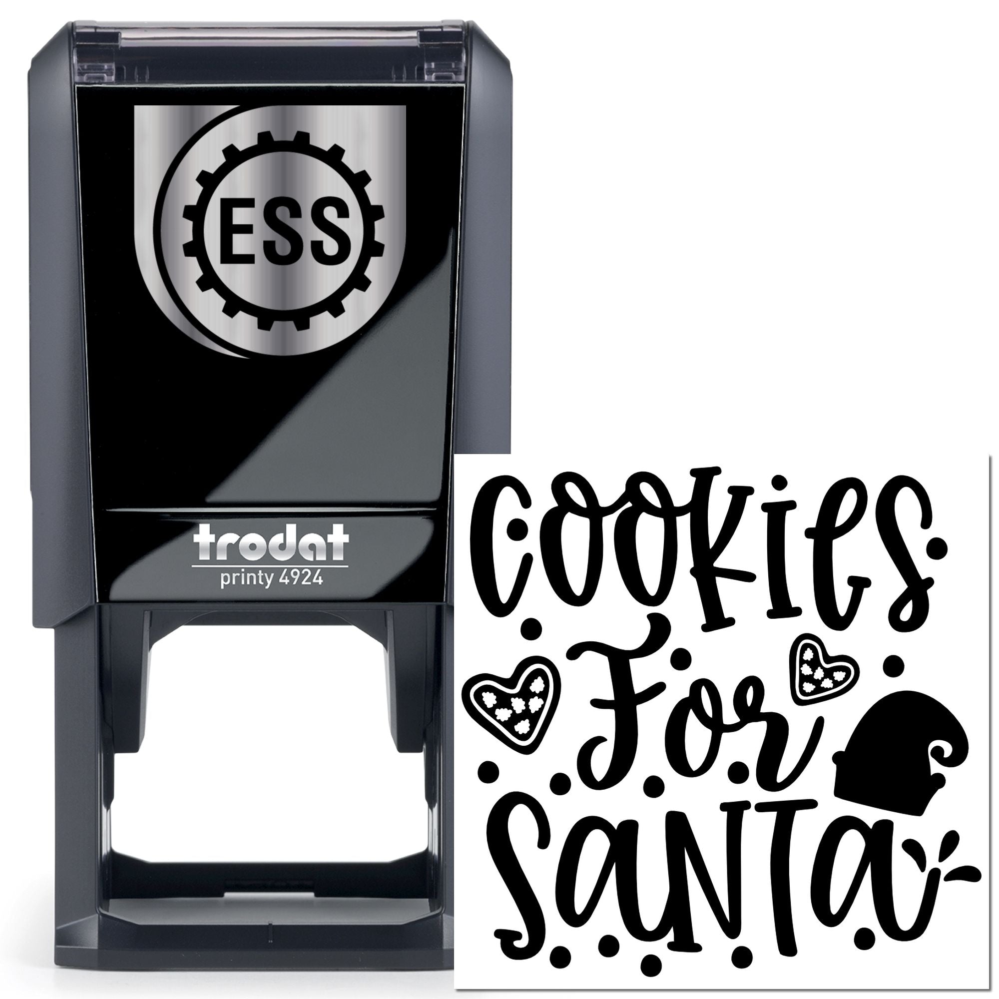 Self-Inking Santa Cookies Scrapbook Stamp