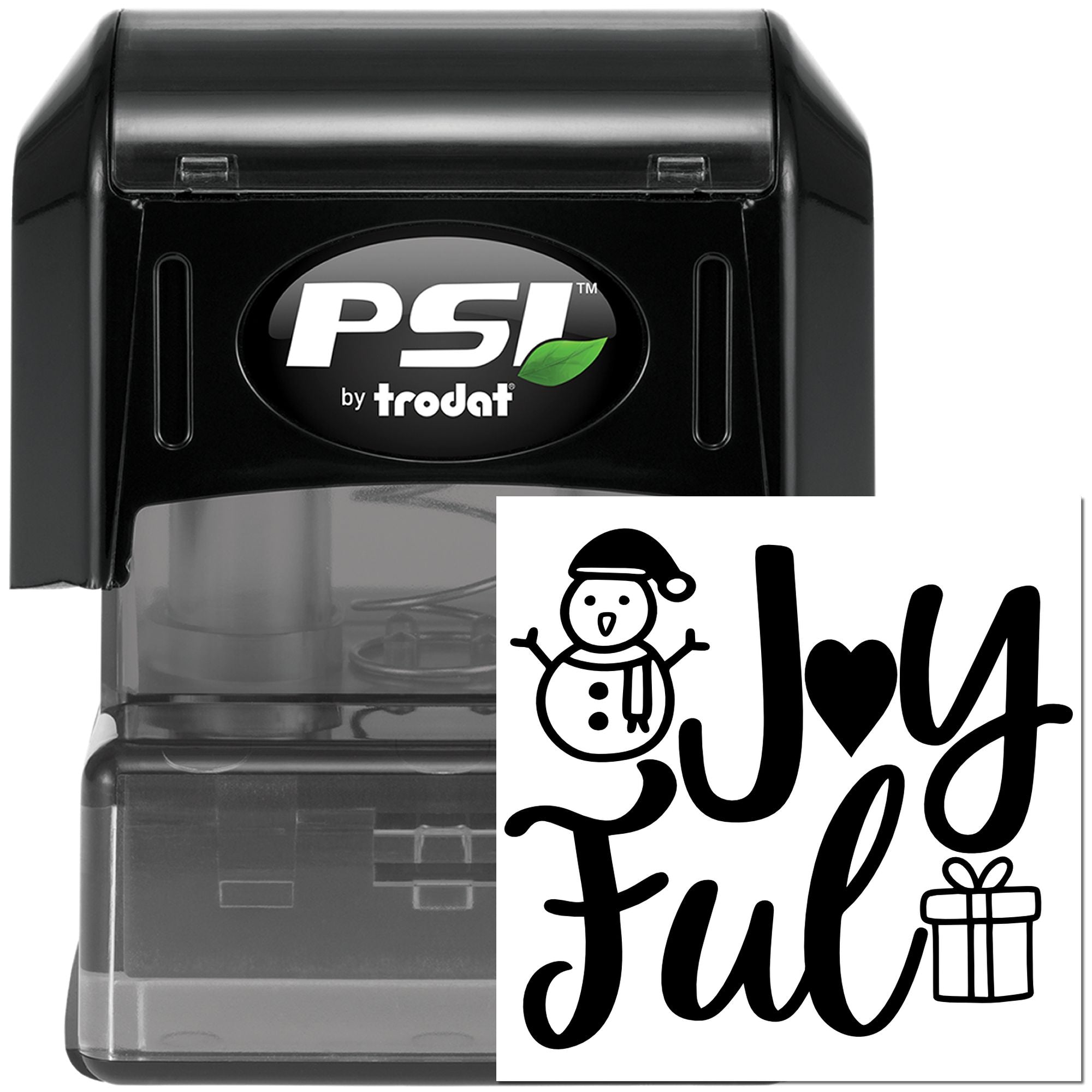 Pre-Inked Joyful Christmas Card Scrapbook Stamp