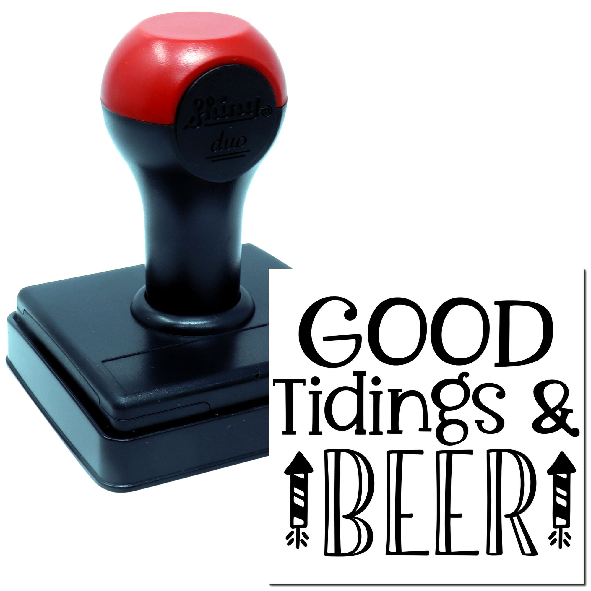 Duo Good Tidings And Beer Cheer Hand Stamp