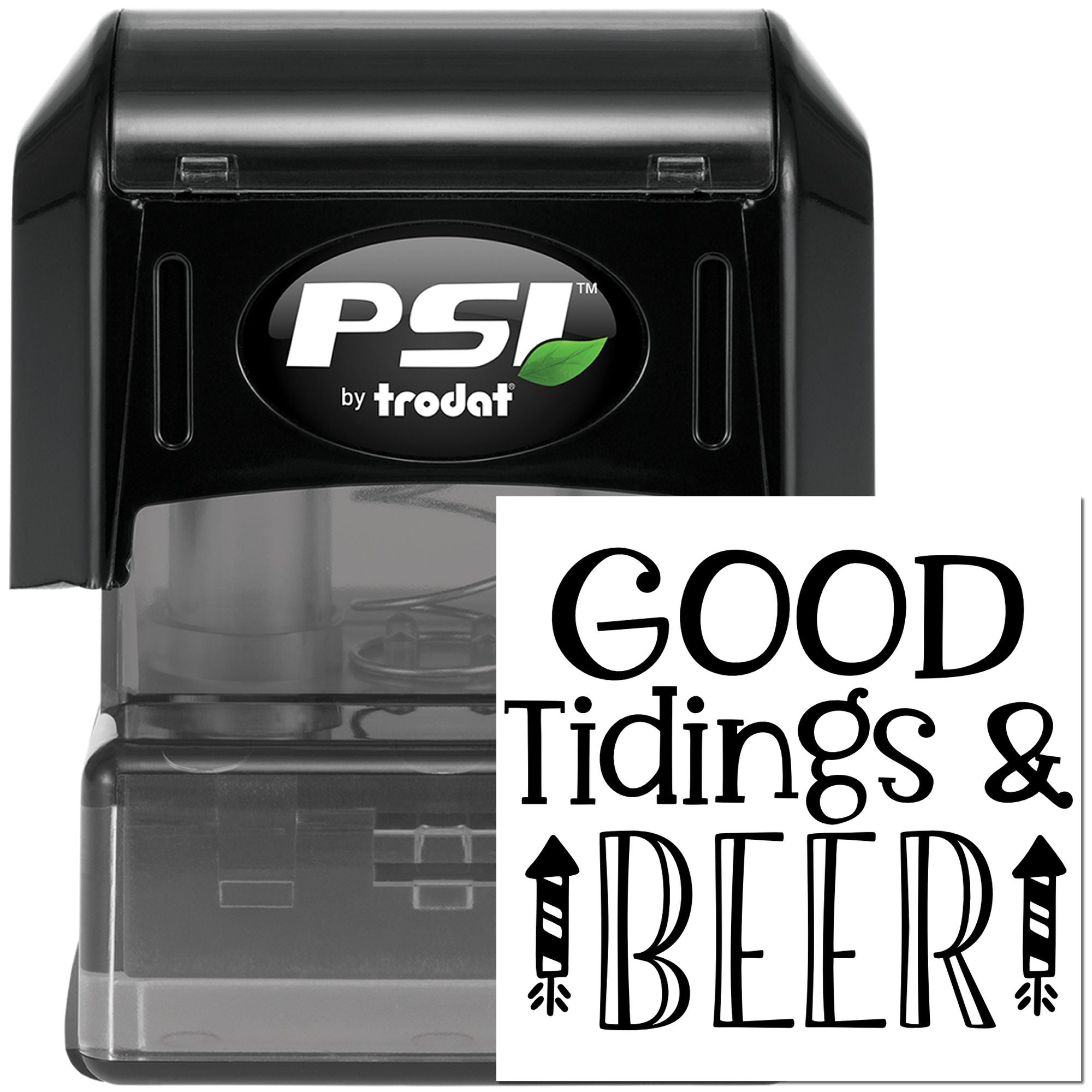 Pre-Inked Good Tidings Beer Papercraft Stamp