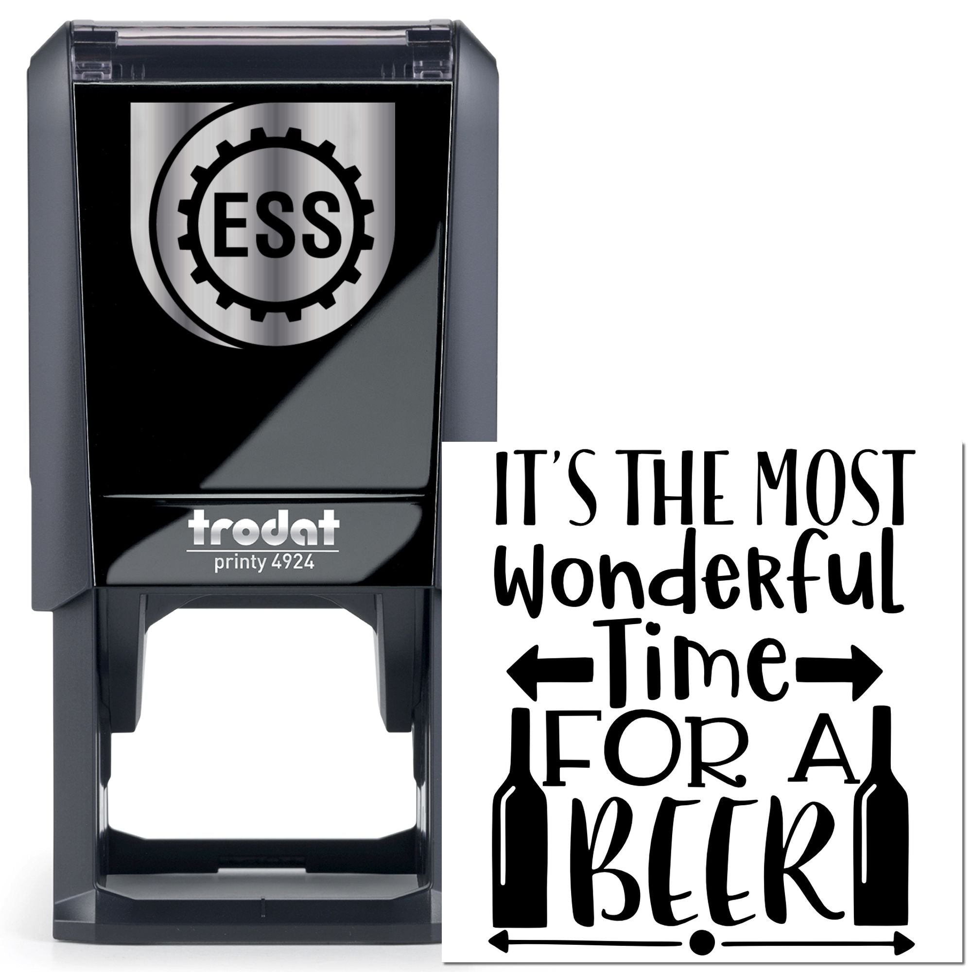 Self-Inking Beer Time Tag Stamp