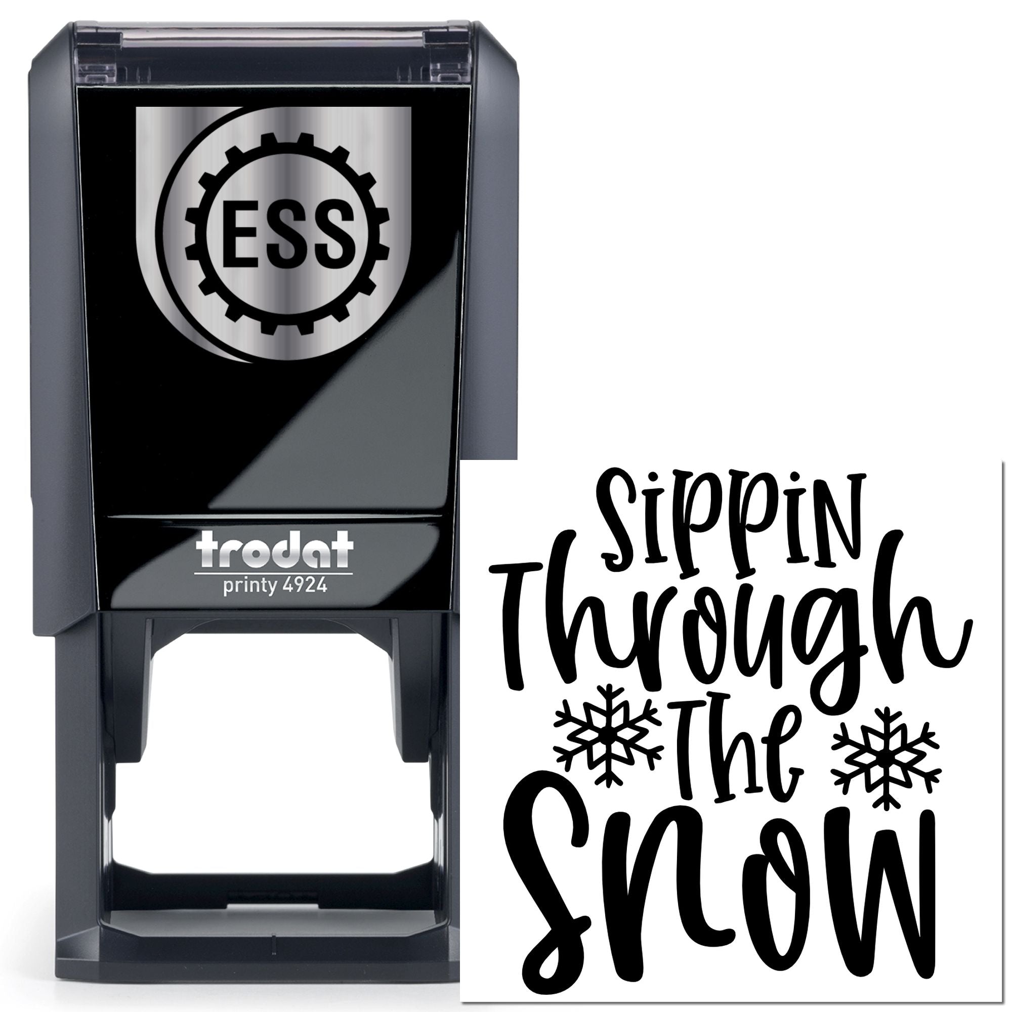 Self-Inking Snow Sipper Craft Stamp