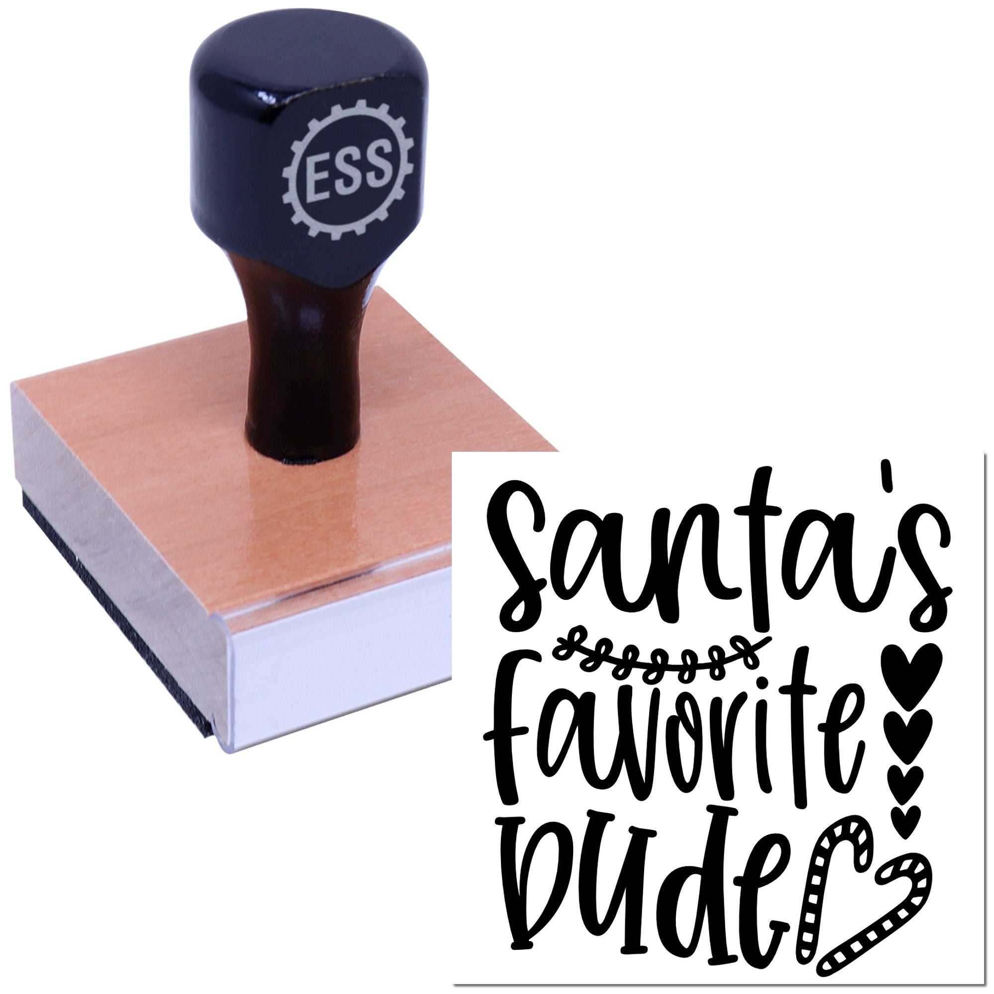 Jolly Hearted Dude Scrapbooking Rubber Stamp