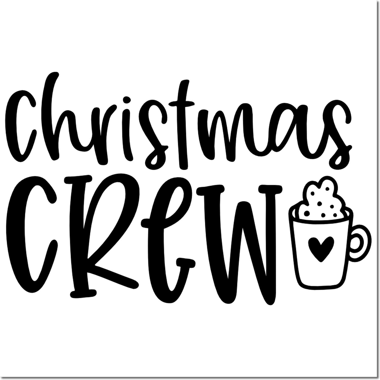 Pre-Inked Christmas Coffee Mug Crafting Stamp