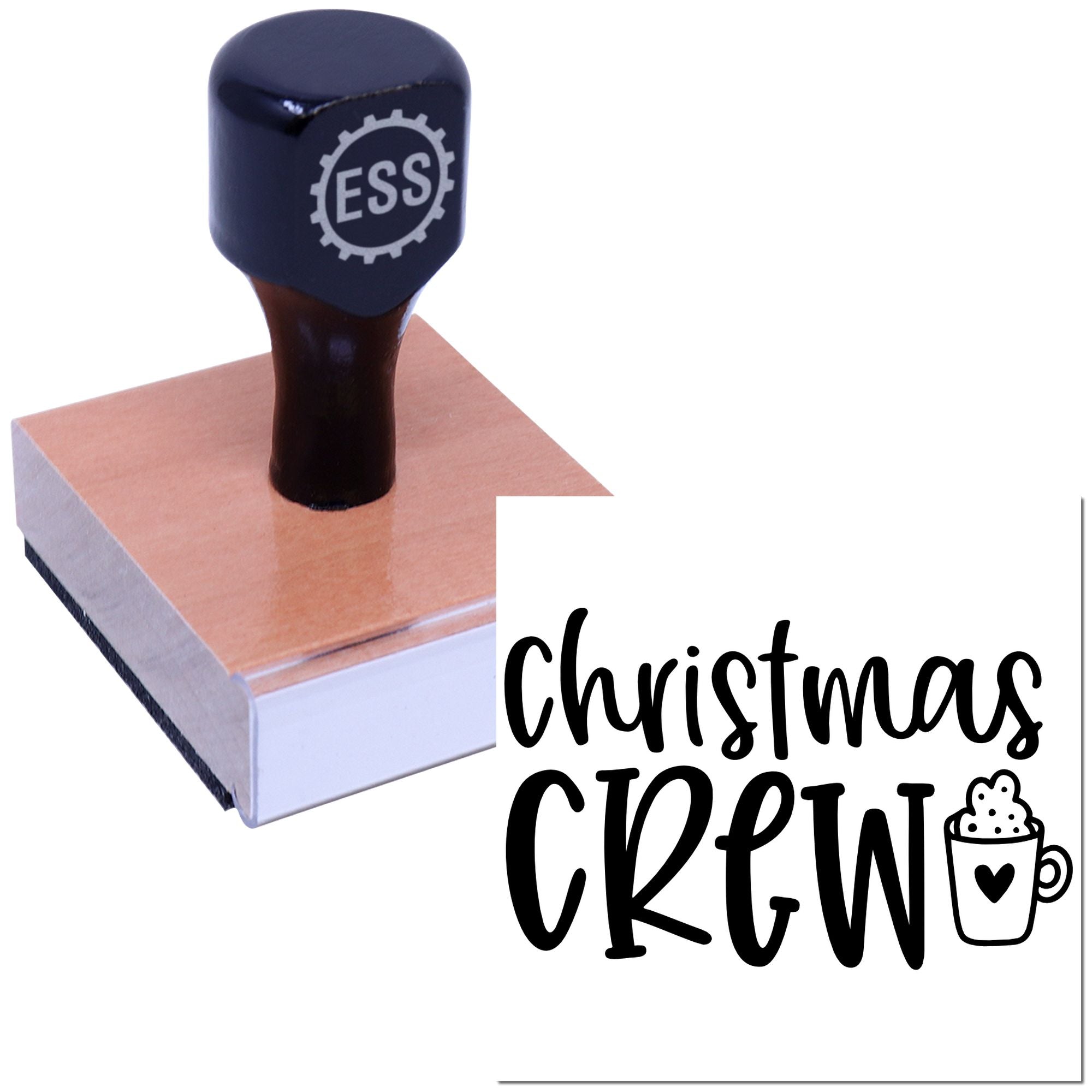 Cozy Cocoa Crew Paper Craft Rubber Stamp