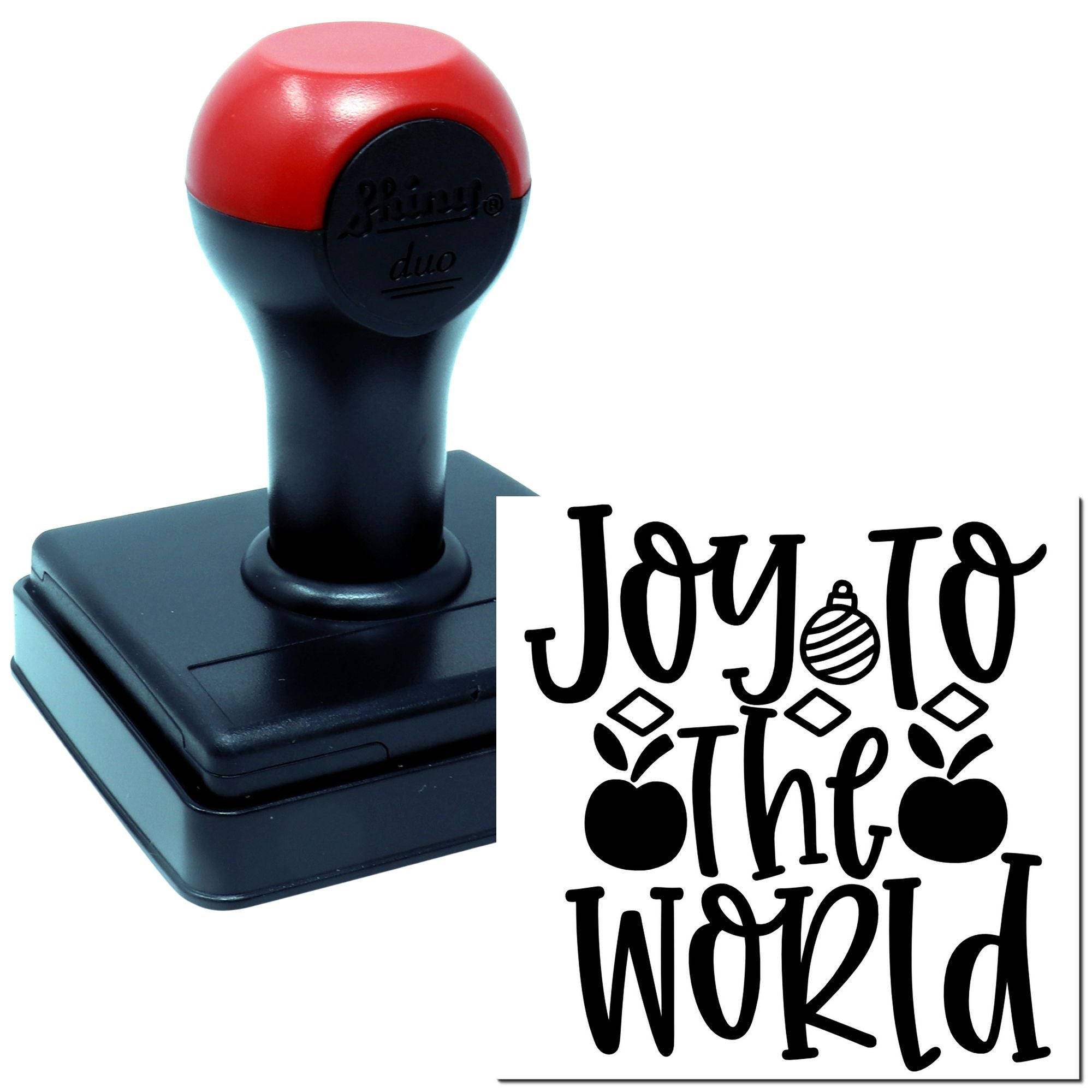 Duo Whimsical Joy To The World Design Hand Stamp